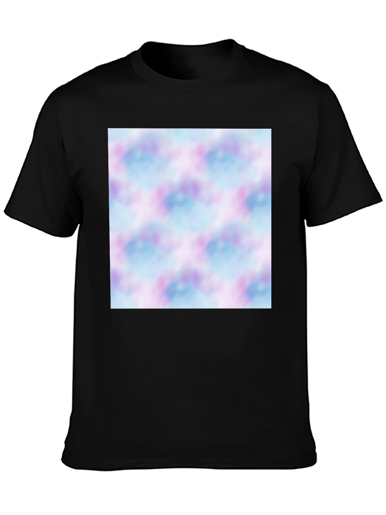 Mens Black T-Shirt with Abstract Pattern