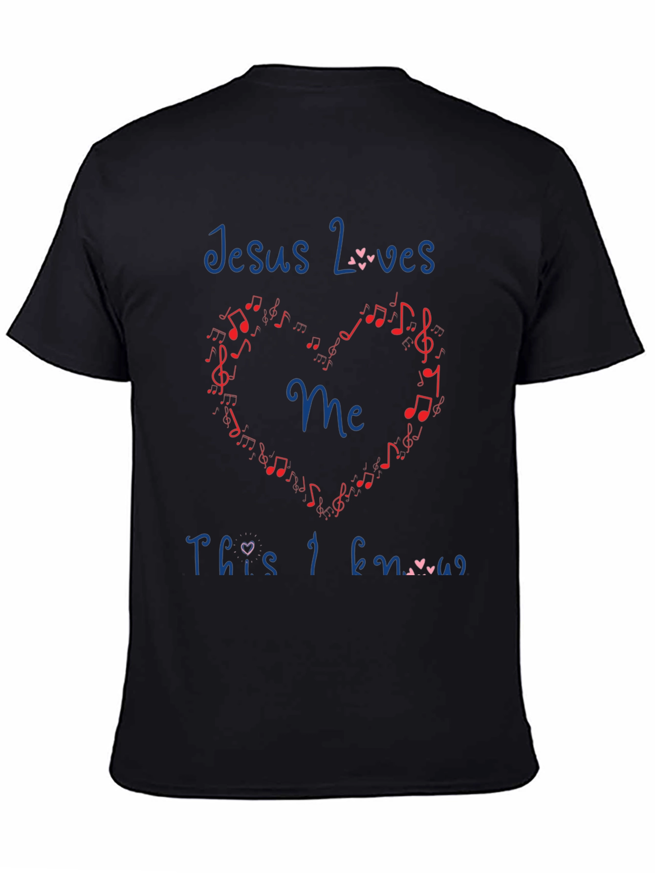 Jesus Loves Me T-Shirt - Music Heart Design