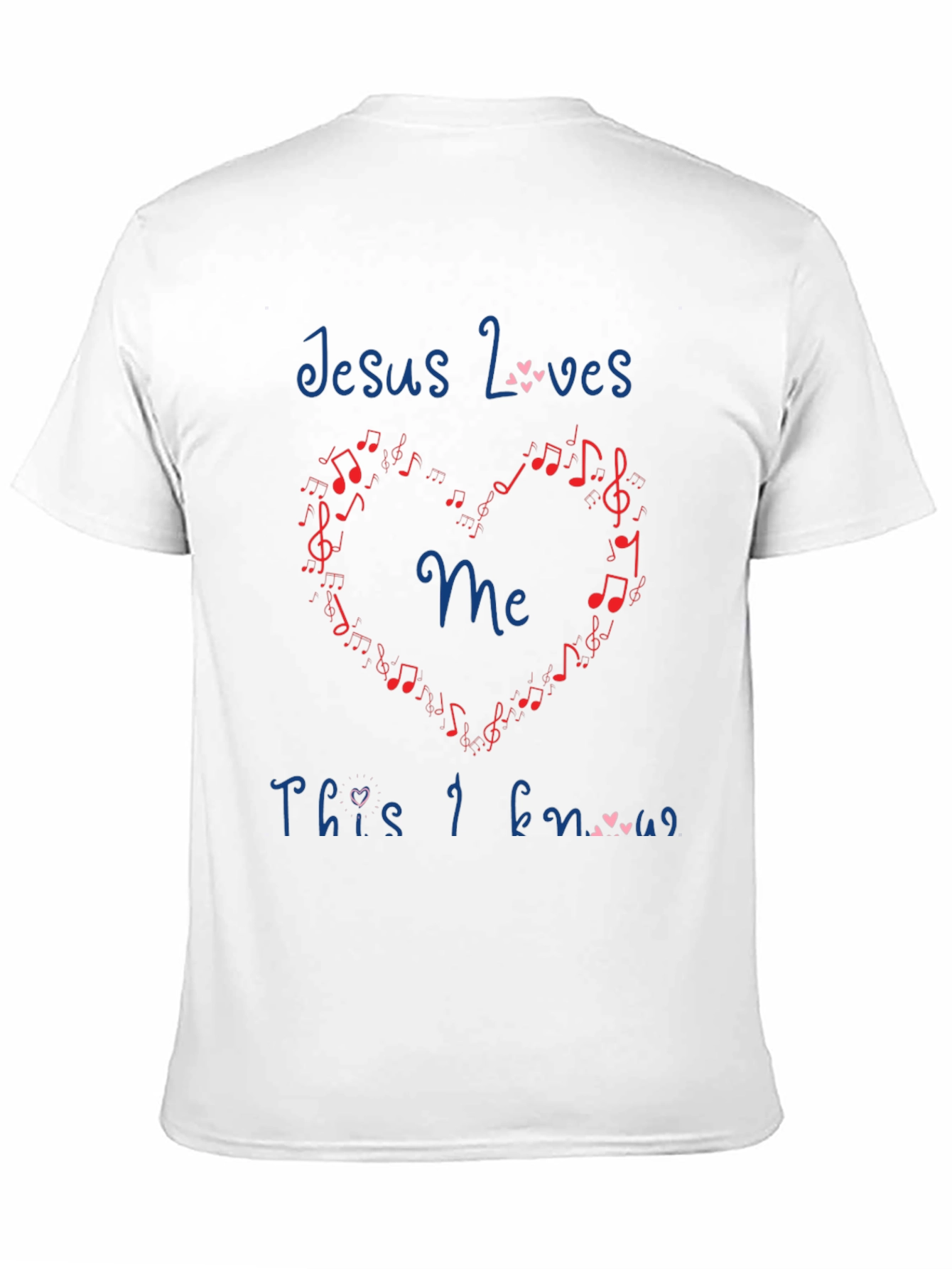 Jesus Loves Me T-Shirt - Music Heart Design