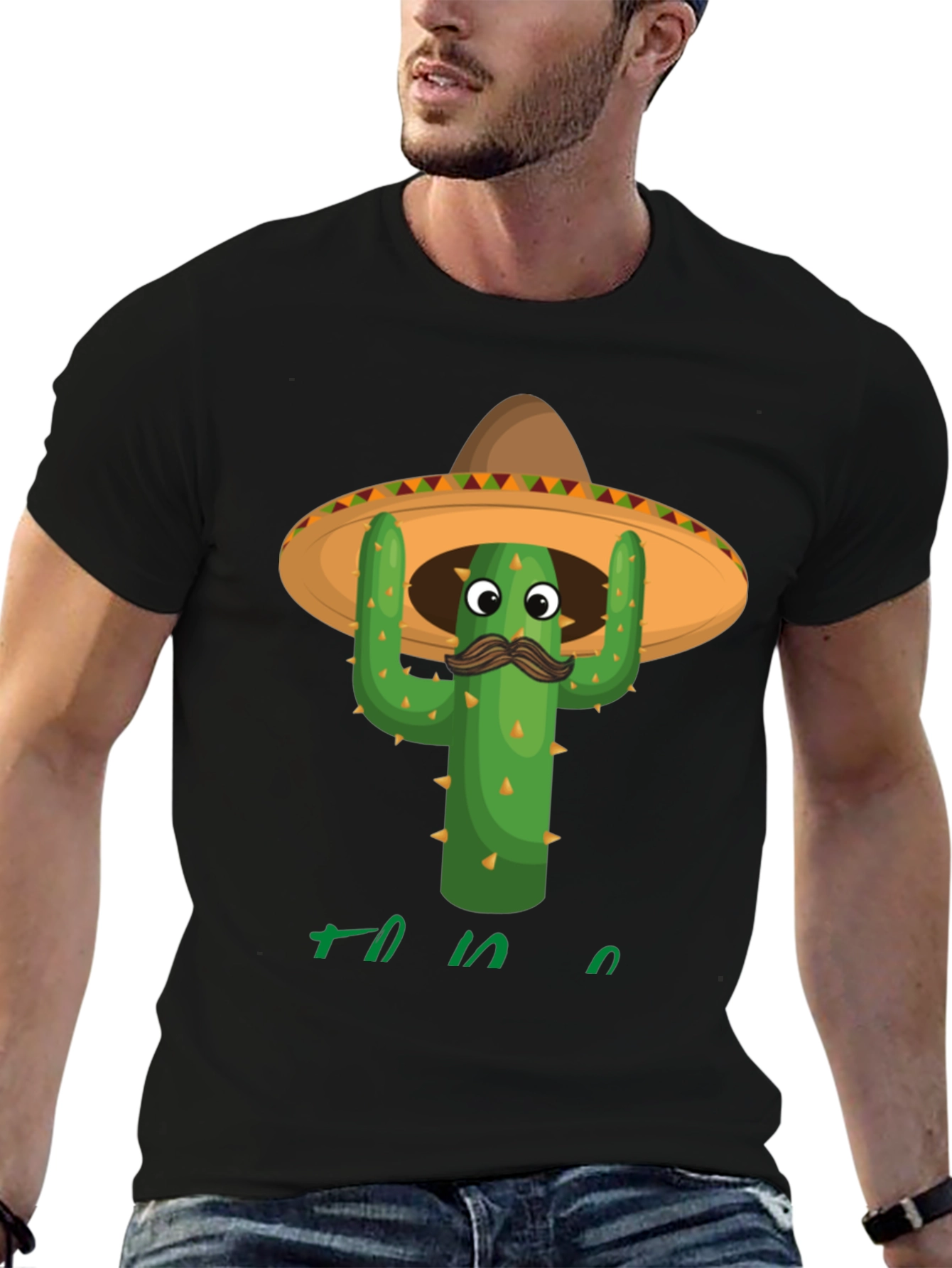 Funny Cactus Sombrero Graphic Tee