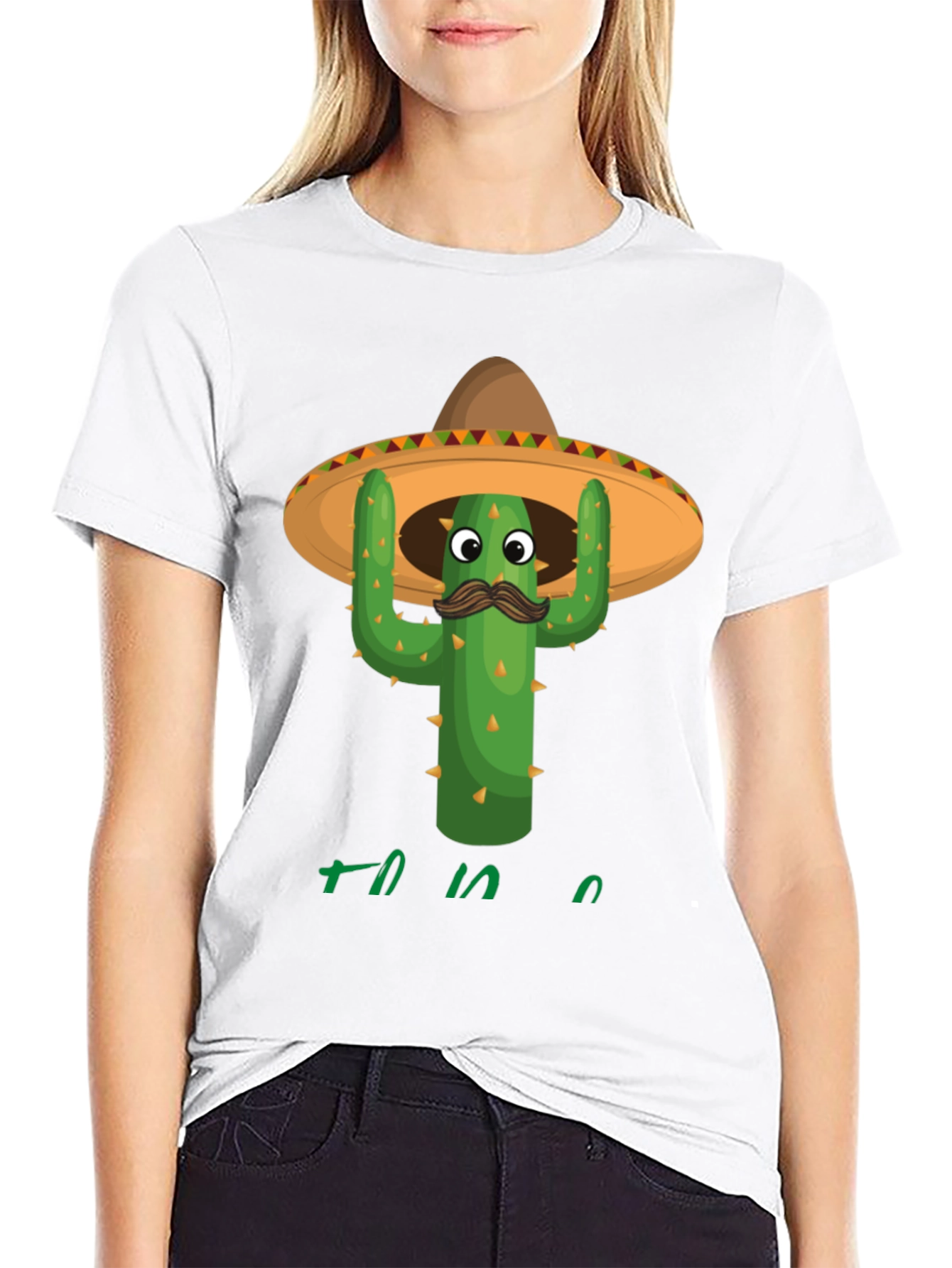 Funny Cactus Sombrero Graphic Tee