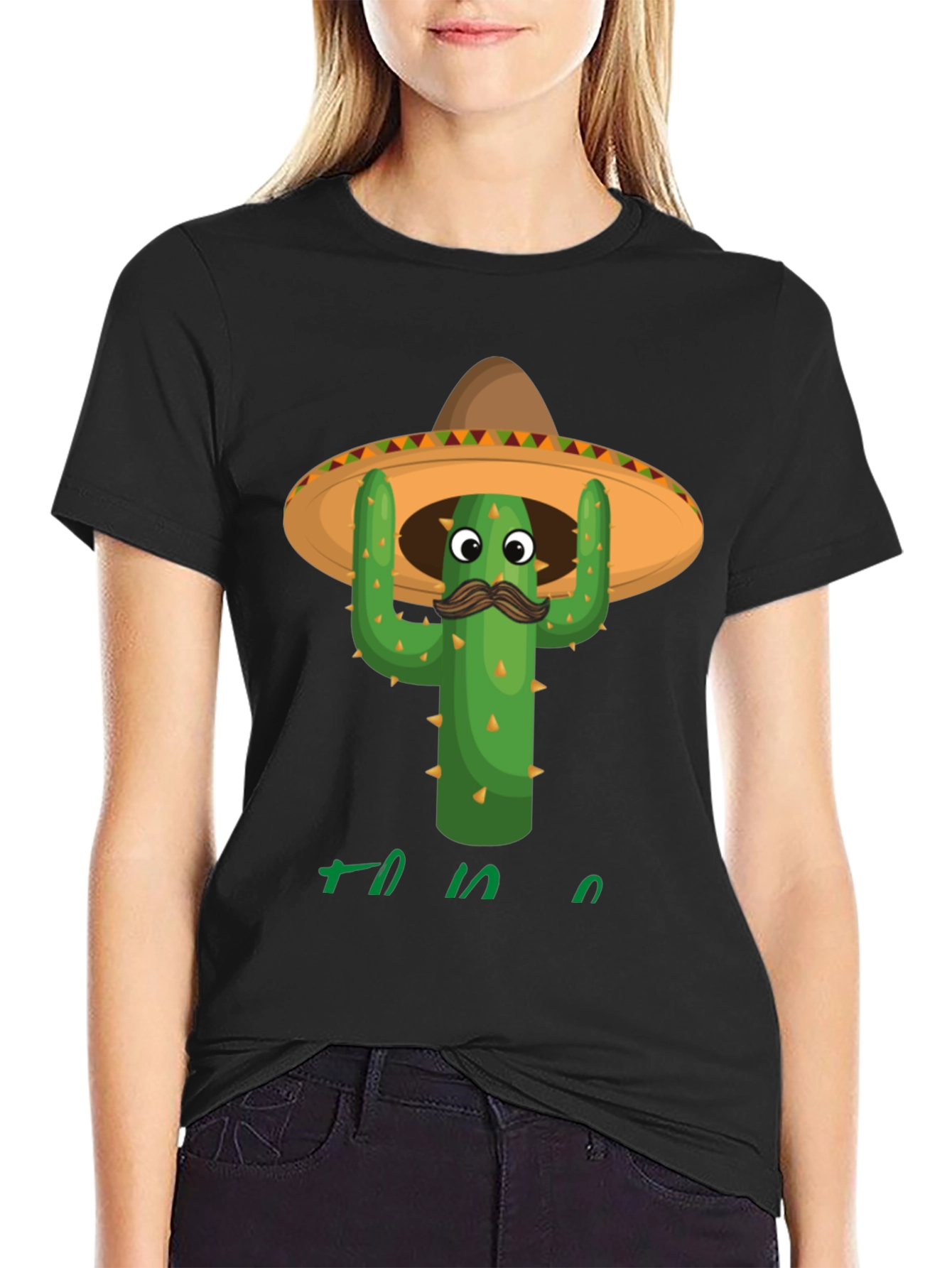 Funny Cactus Sombrero Graphic Tee