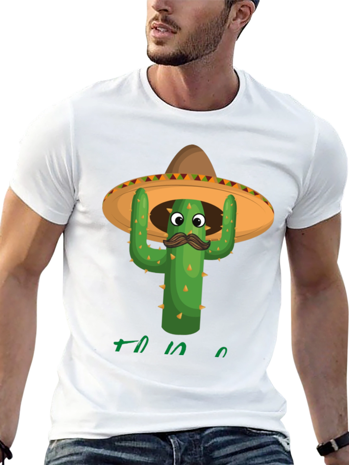 Funny Cactus Sombrero Graphic Tee