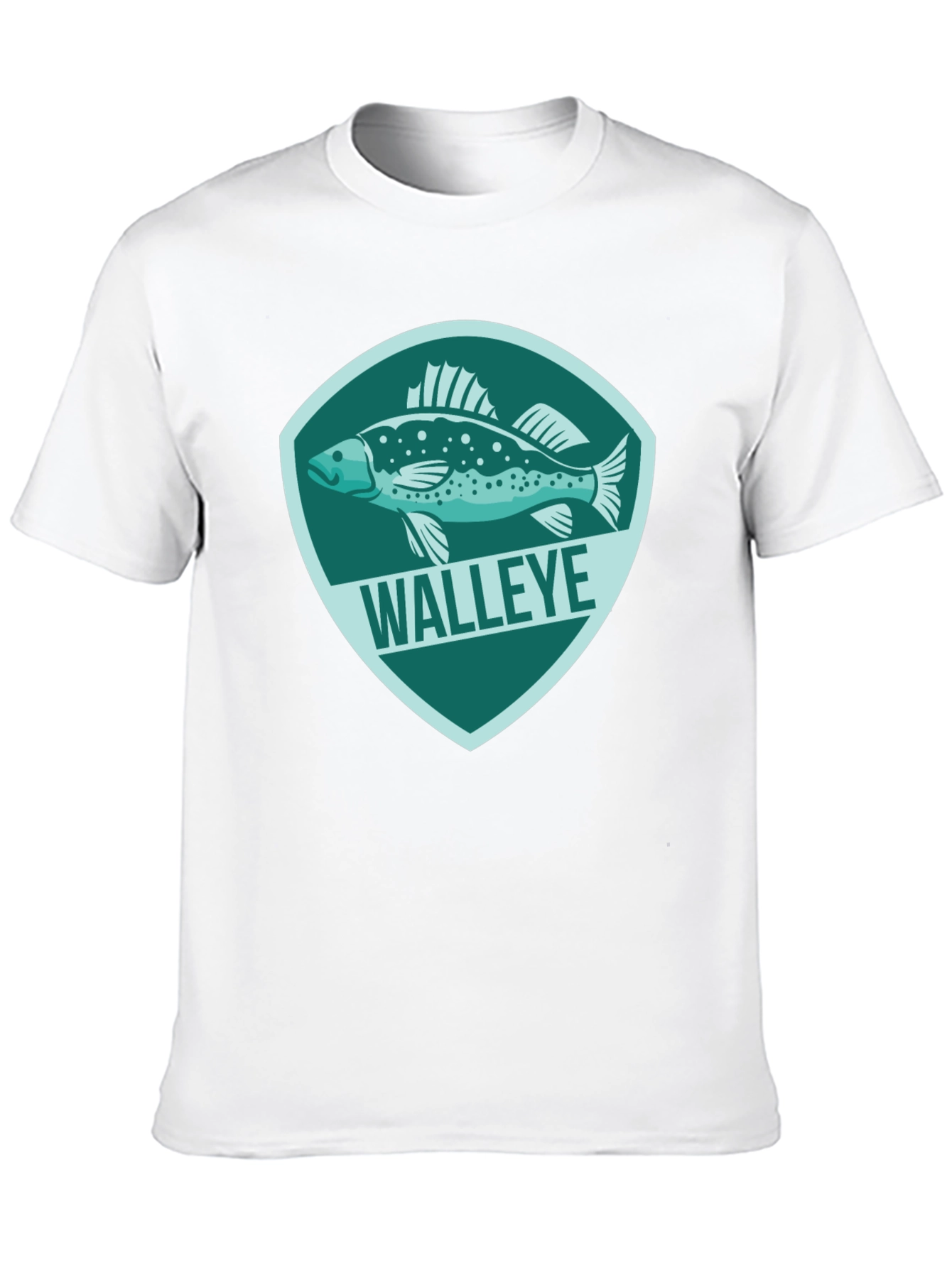 Walleye Fish Graphic Tee - Mens Black T-Shirt