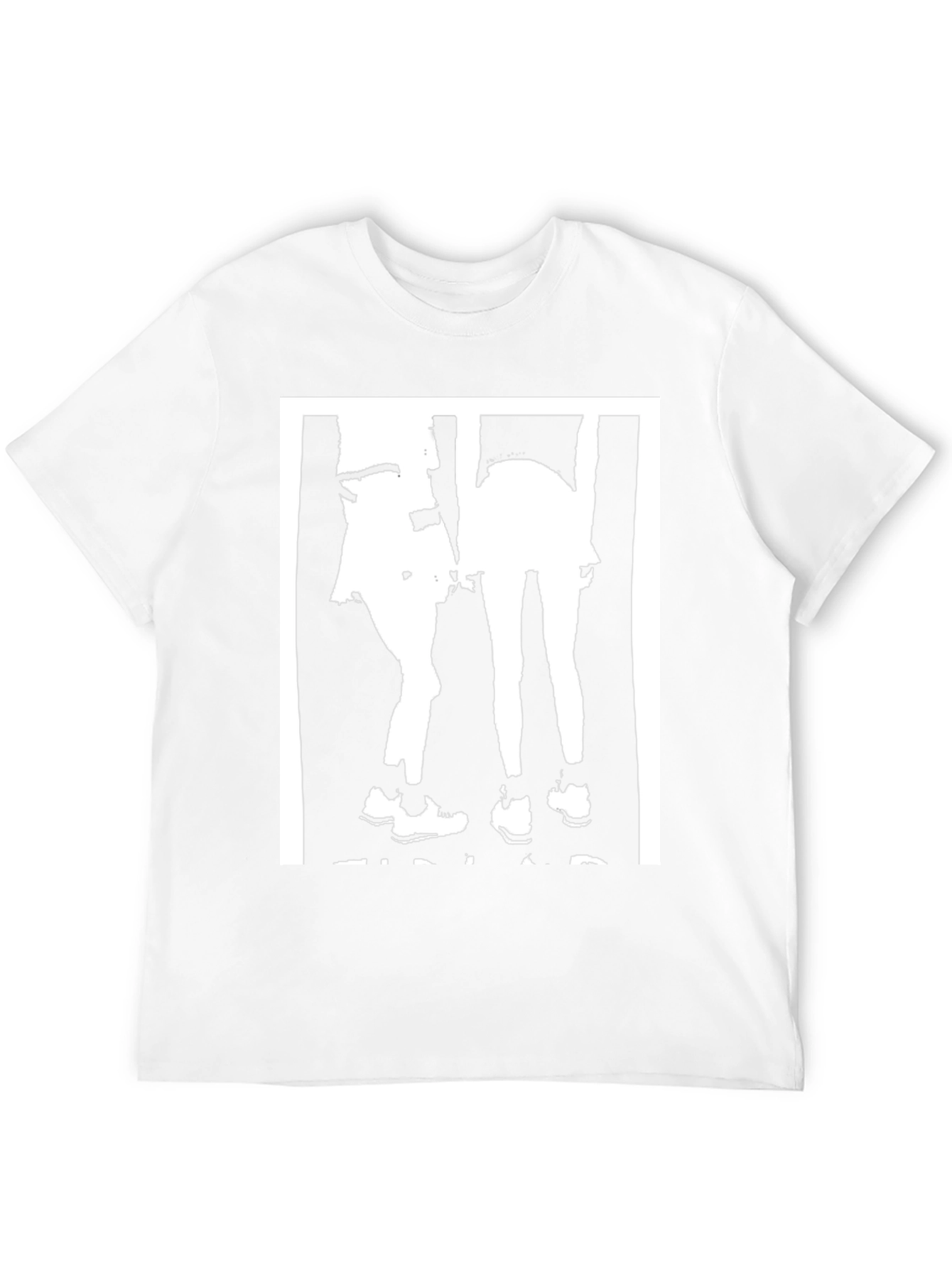 Black Graphic Tee: Two Women Silhouette