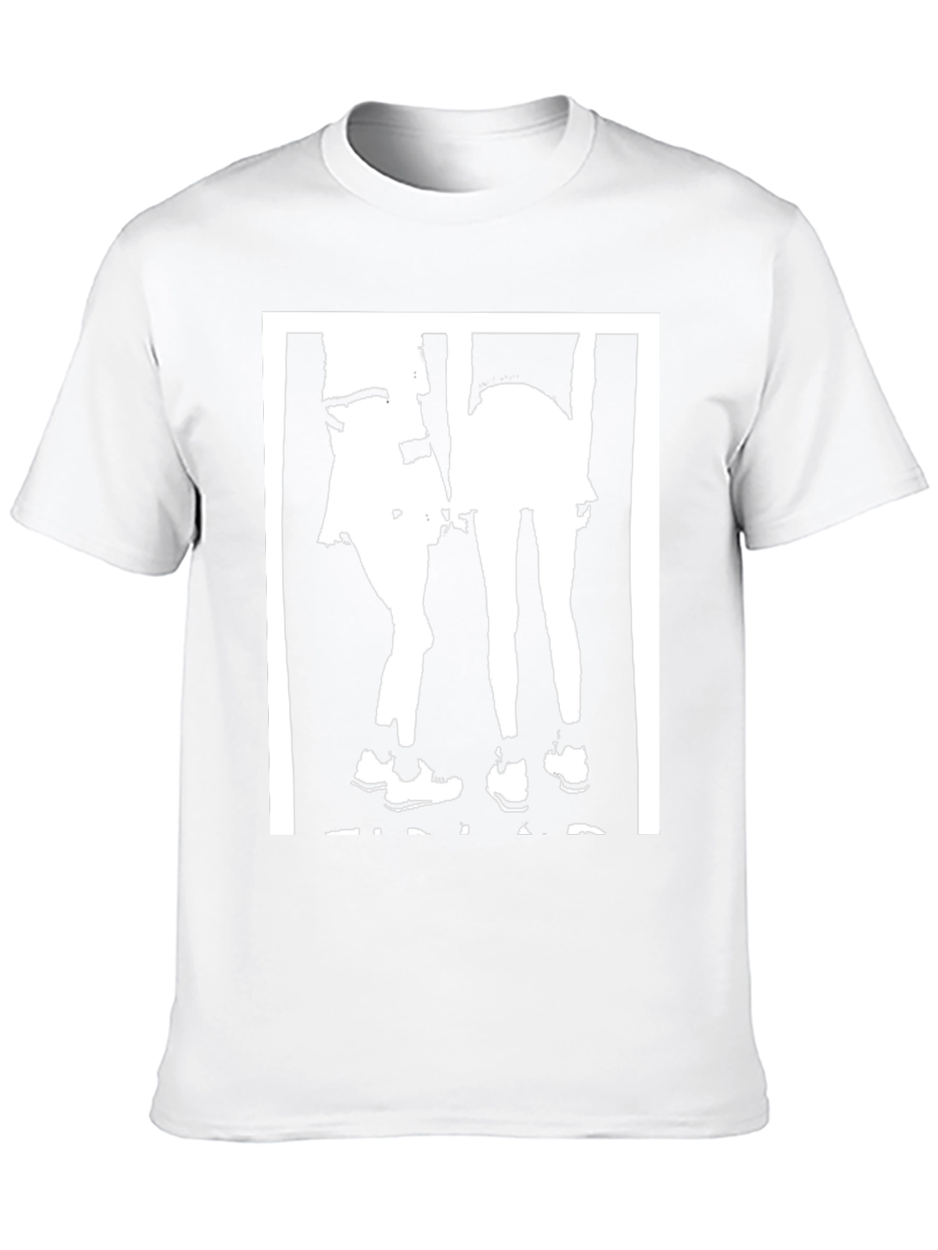 Black Graphic Tee: Two Women Silhouette