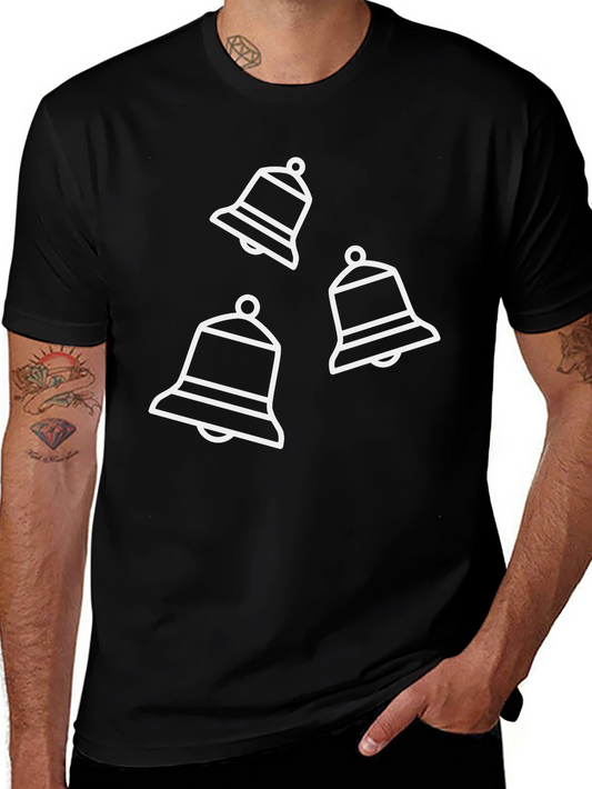 Bells Graphic Print Black T-Shirt