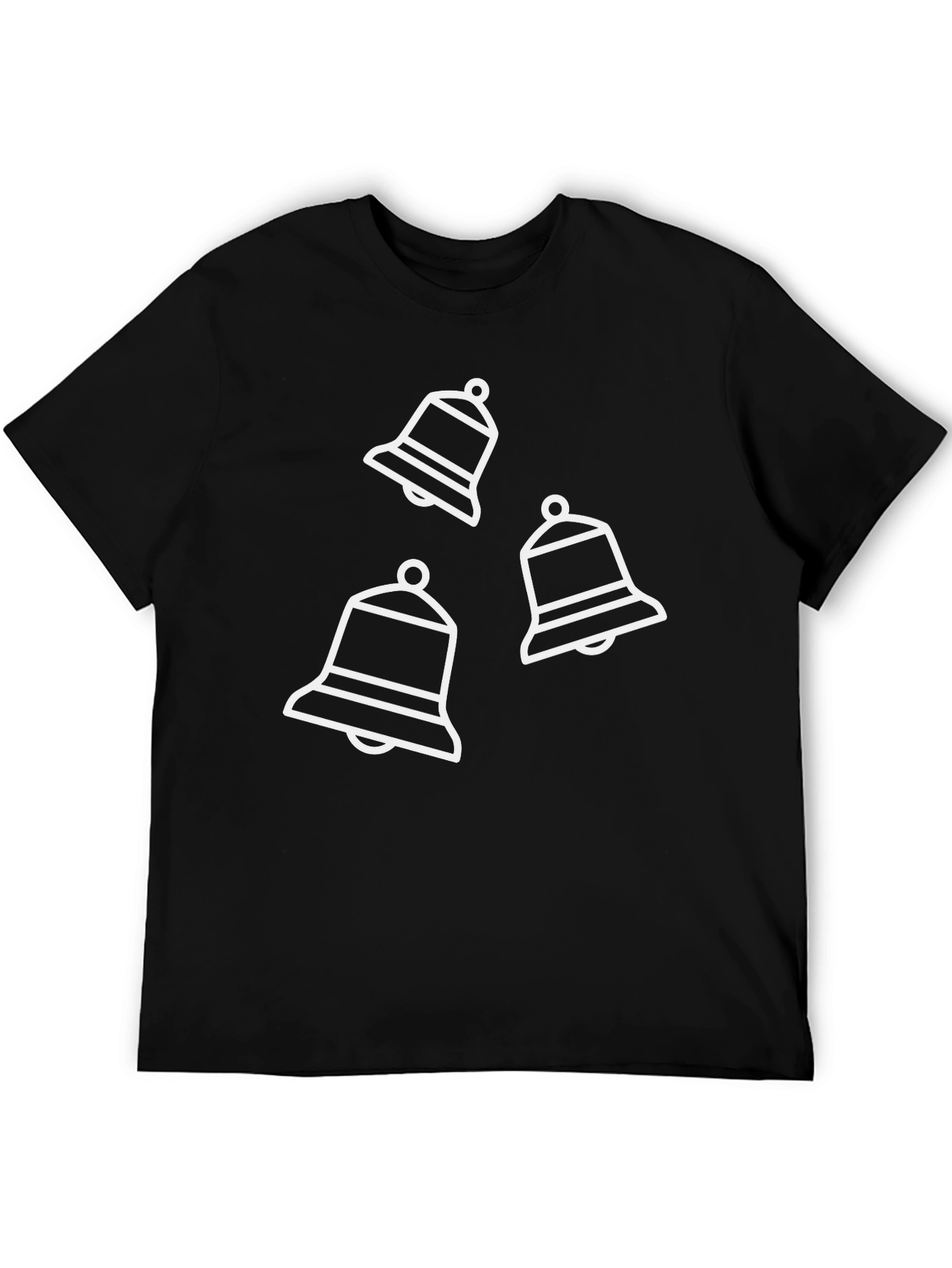 Bells Graphic Print Black T-Shirt
