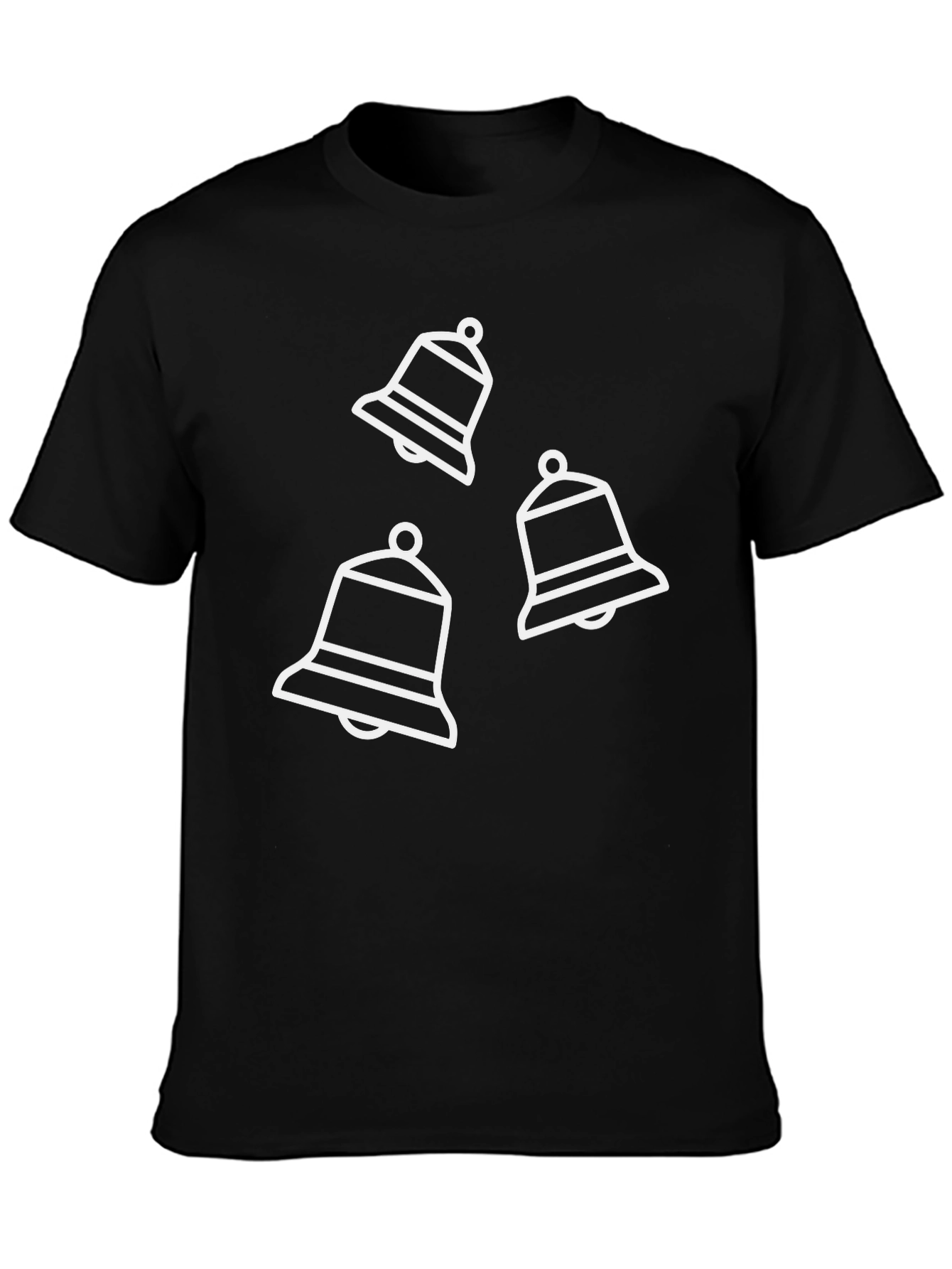 Bells Graphic Print Black T-Shirt