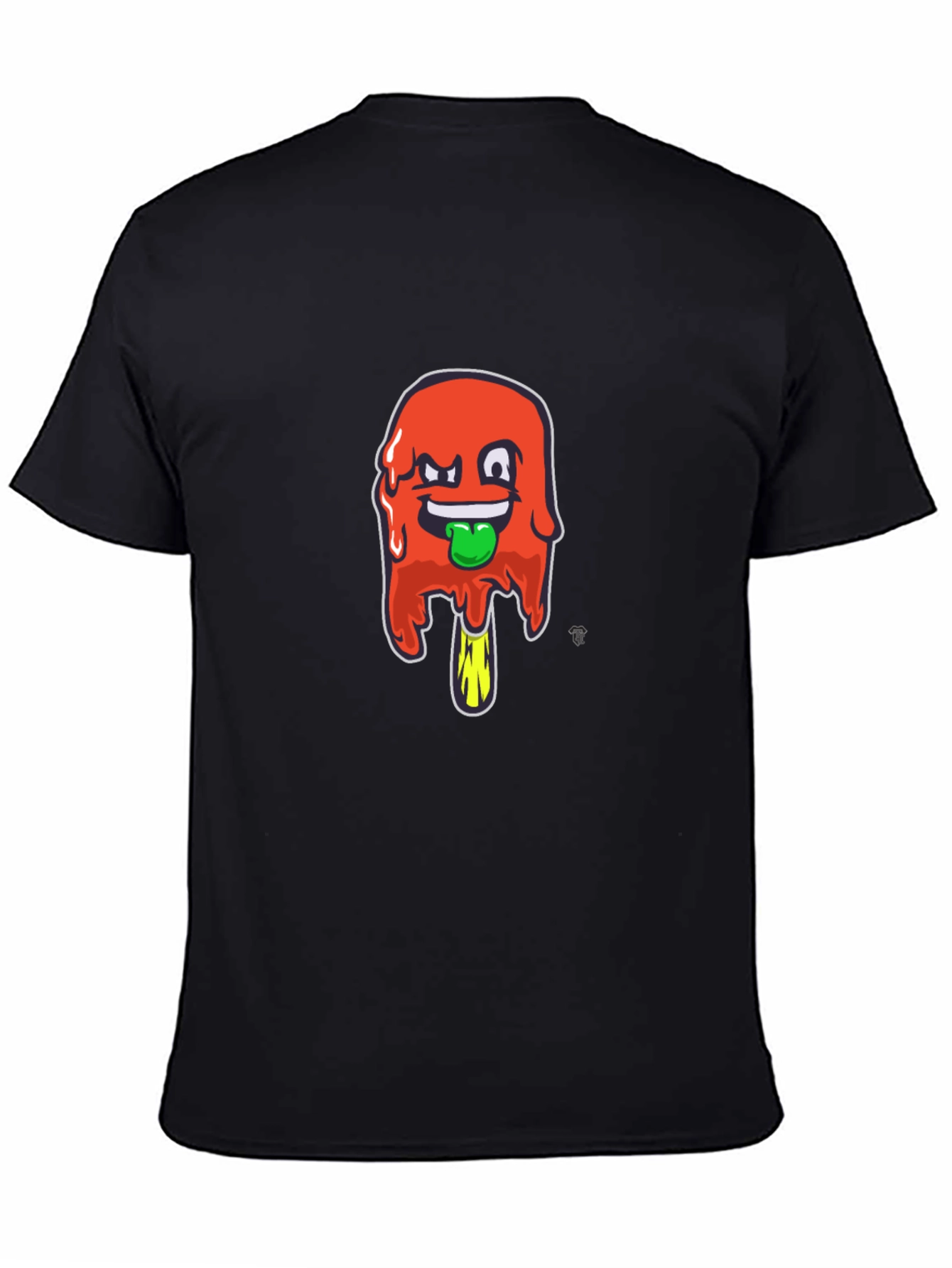 Funky Popsicle Graphic Tee - Black Cotton Blend