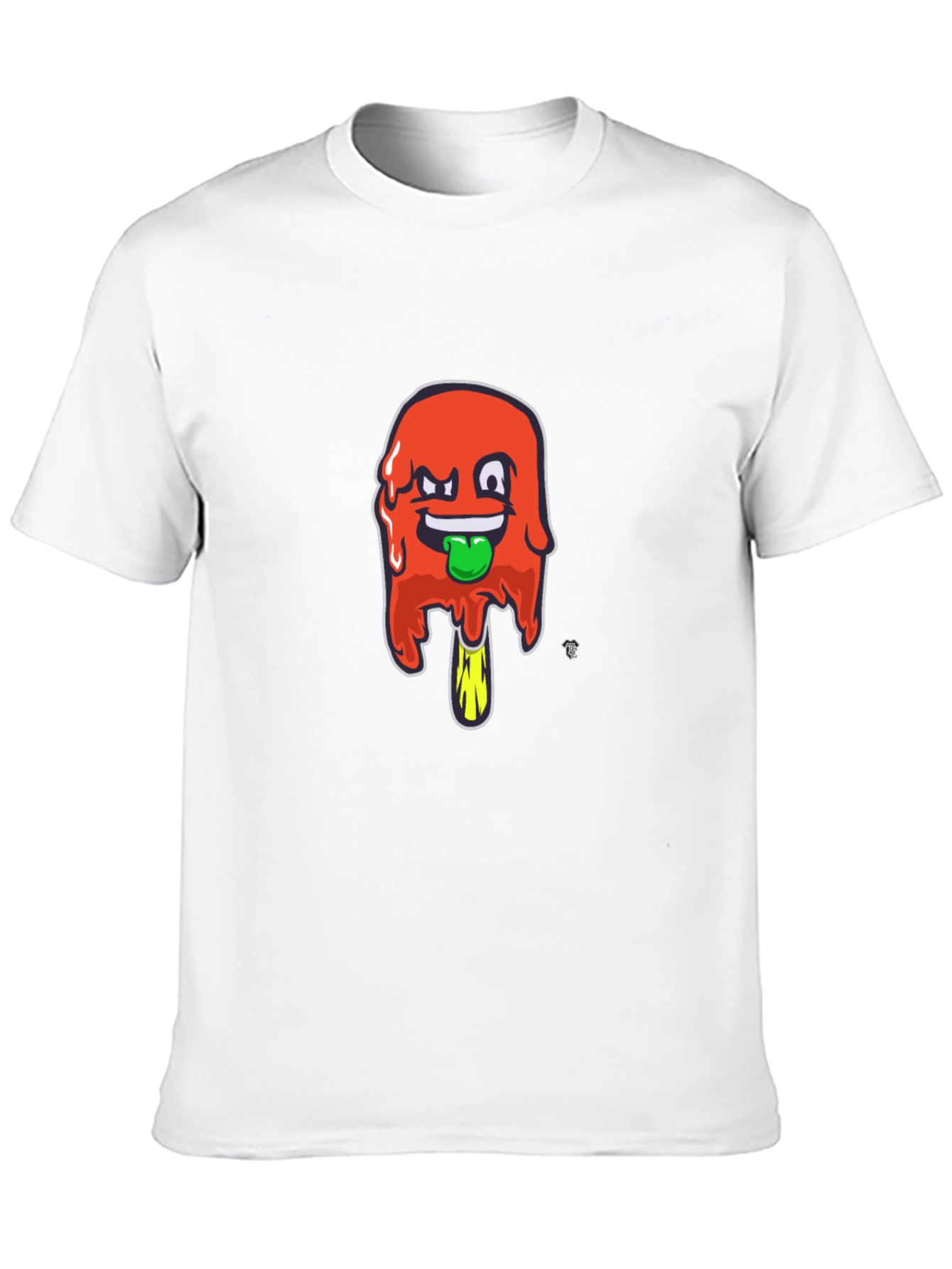 Funky Popsicle Graphic Tee - Black Cotton Blend