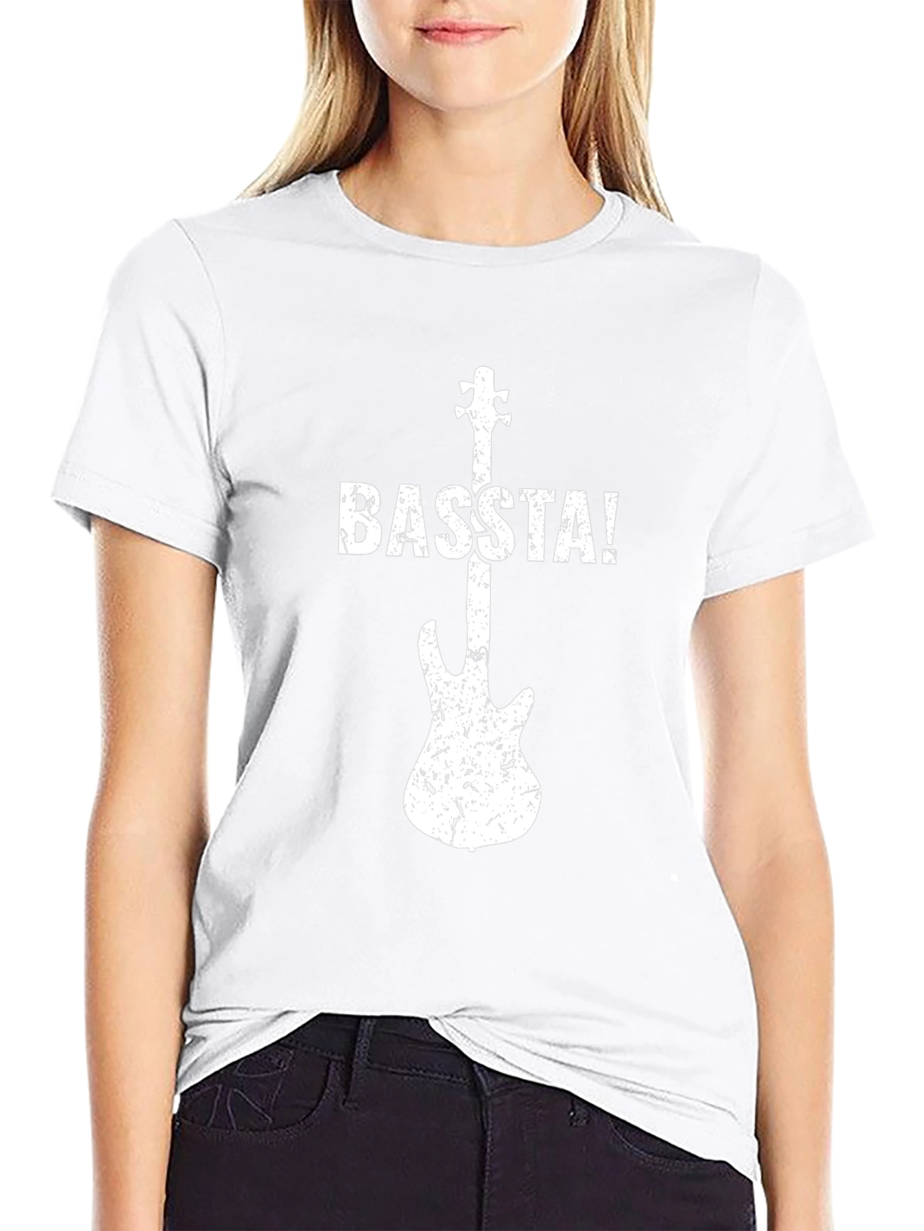 BASSSTA! Guitar Graphic Tee - Black Cotton T-Shirt
