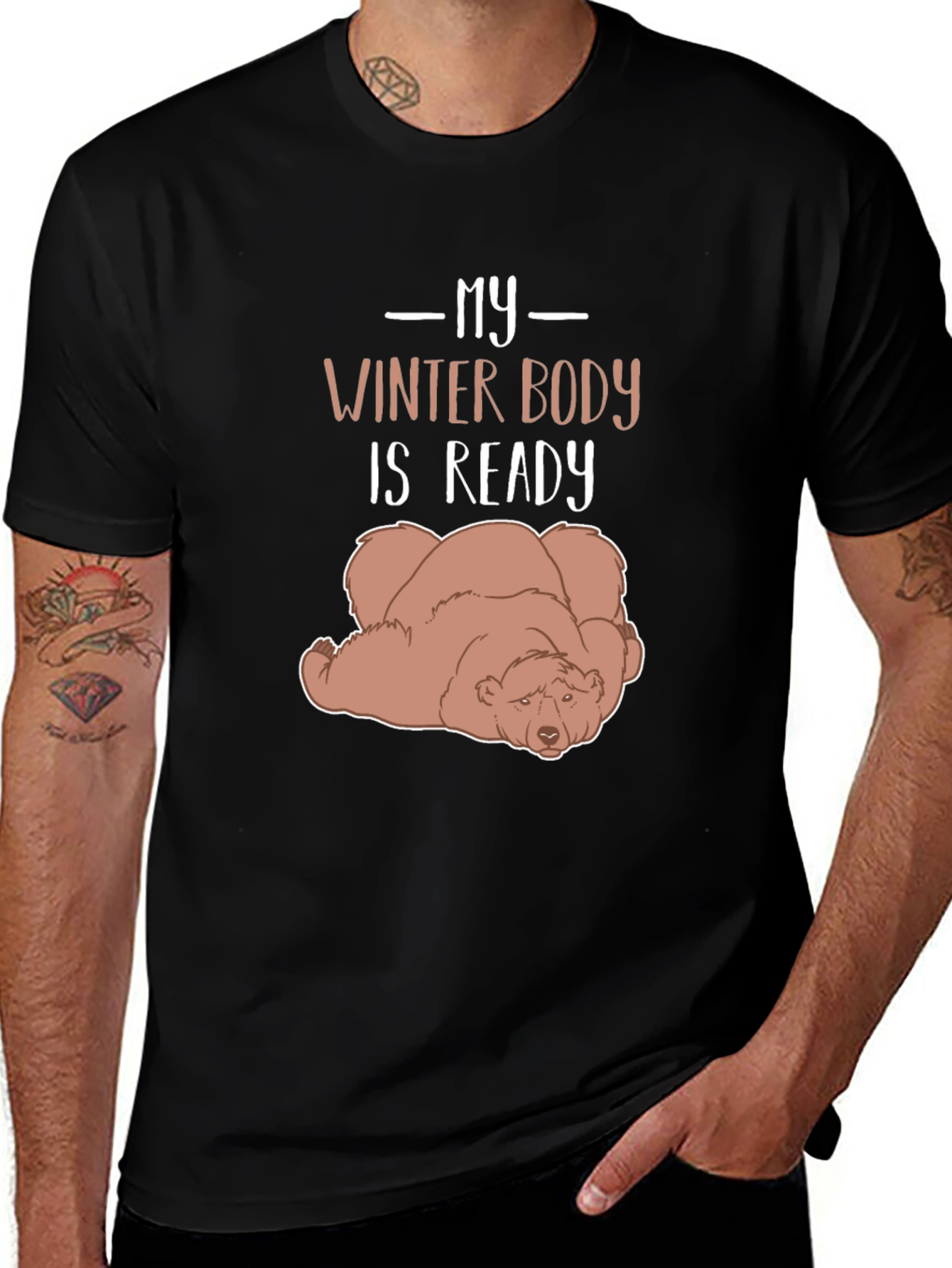 My Winter Body is Ready Lazy Bear Graphic Tee