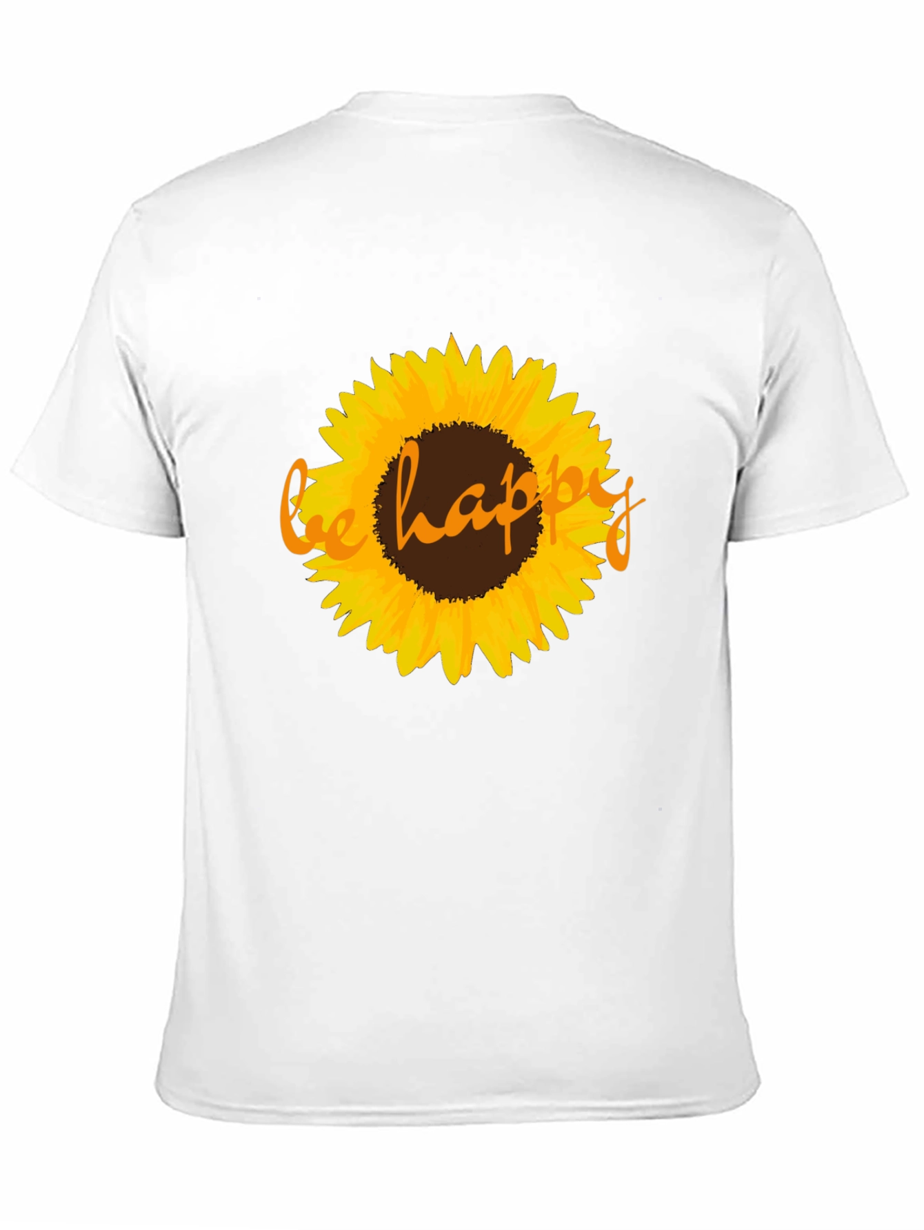 Be Happy Sunflower Graphic Tee - Black