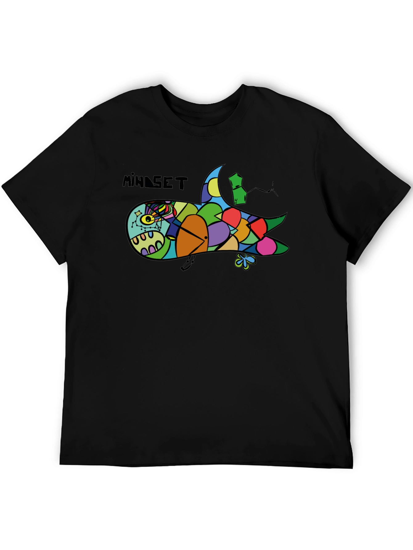 Mindset Artistic Shark Graphic Black T-Shirt