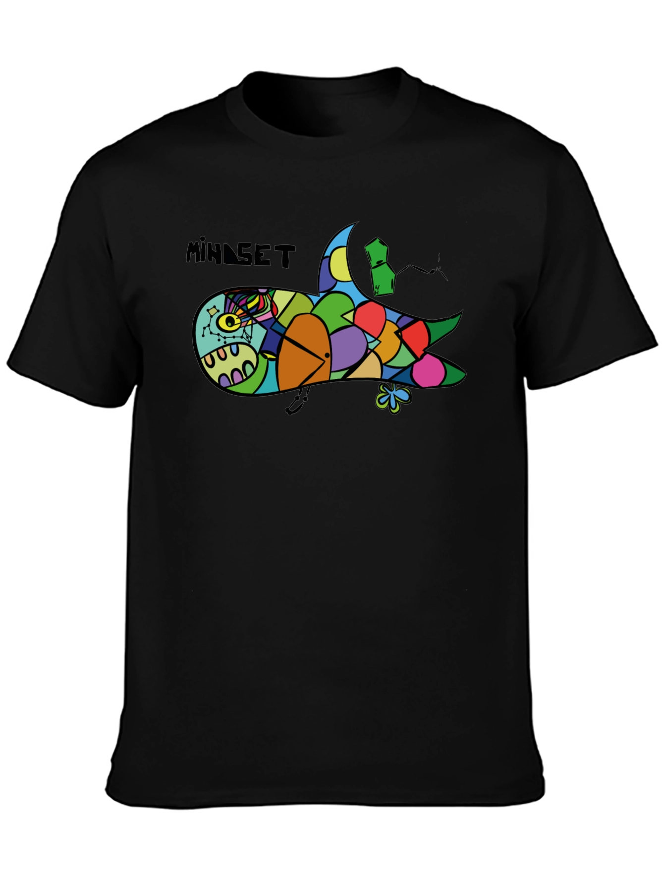 Mindset Artistic Shark Graphic Black T-Shirt