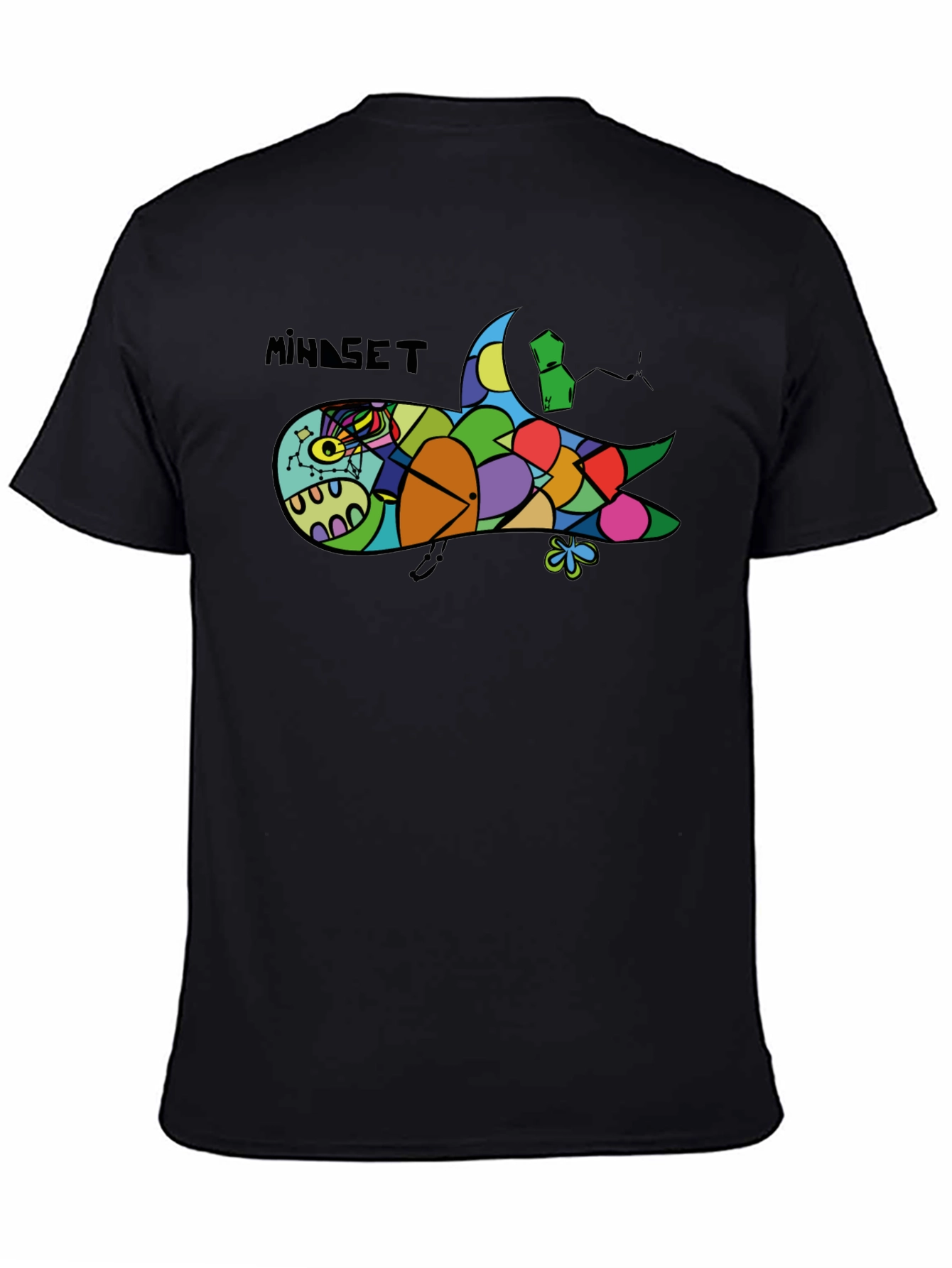 Mindset Artistic Shark Graphic Black T-Shirt