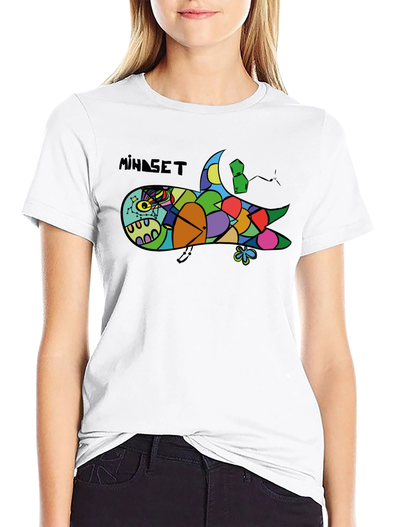 Mindset Artistic Shark Graphic Black T-Shirt