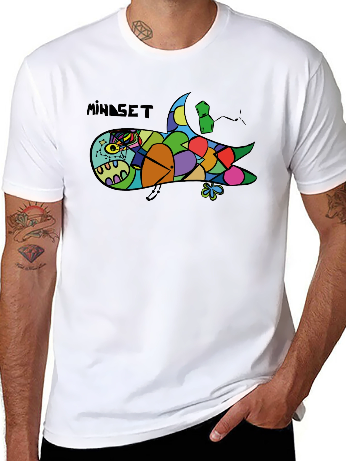 Mindset Artistic Shark Graphic Black T-Shirt
