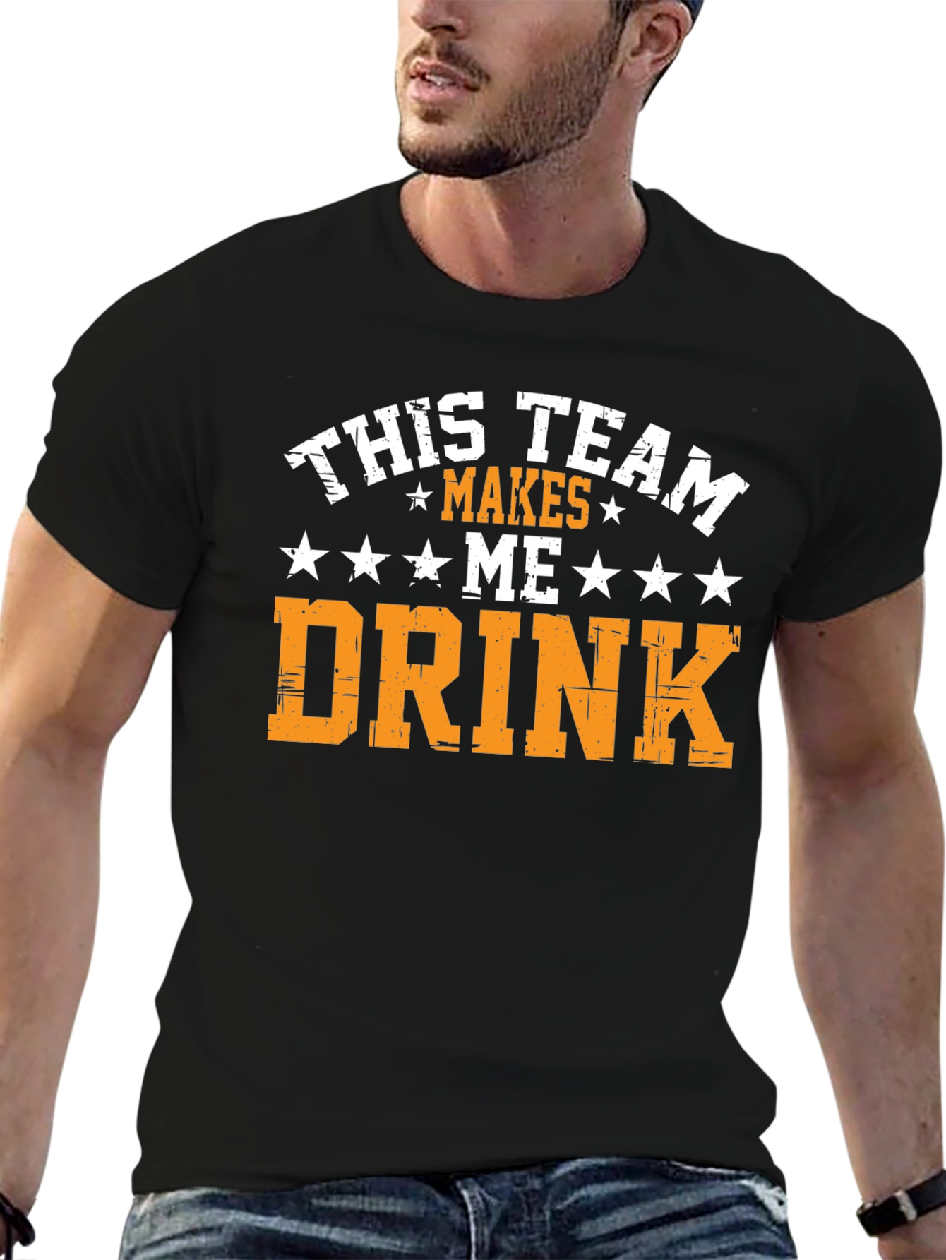 Funny Team Makes Me Drink Graphic Tee