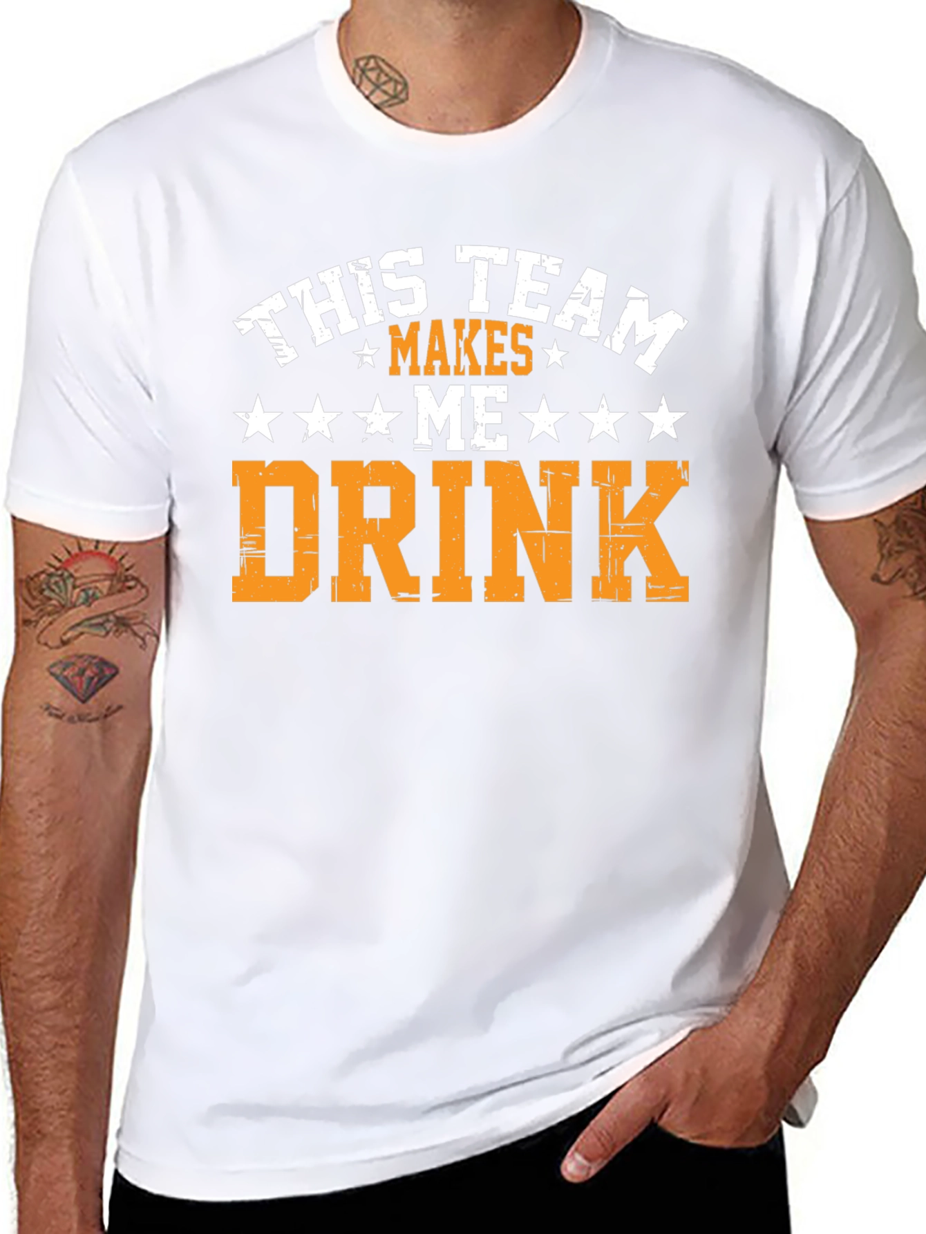 Funny Team Makes Me Drink Graphic Tee