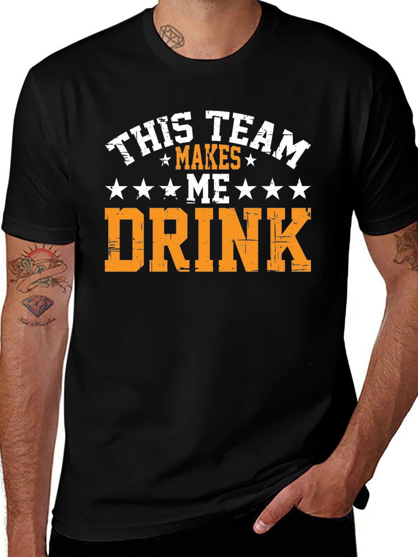 Funny Team Makes Me Drink Graphic Tee