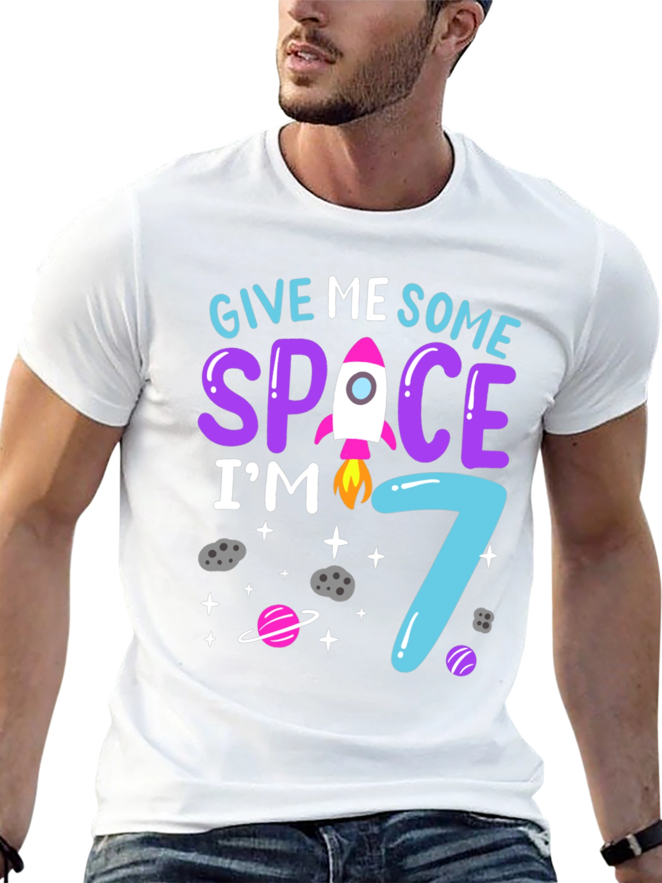 Give Me Some Space Im 7 Birthday T-Shirt