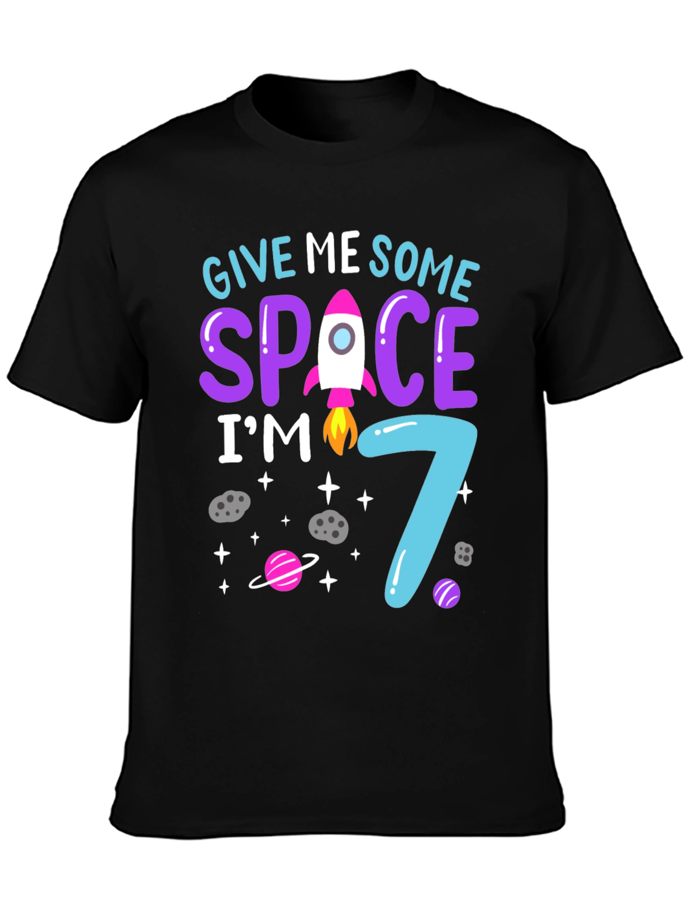 Give Me Some Space Im 7 Birthday T-Shirt