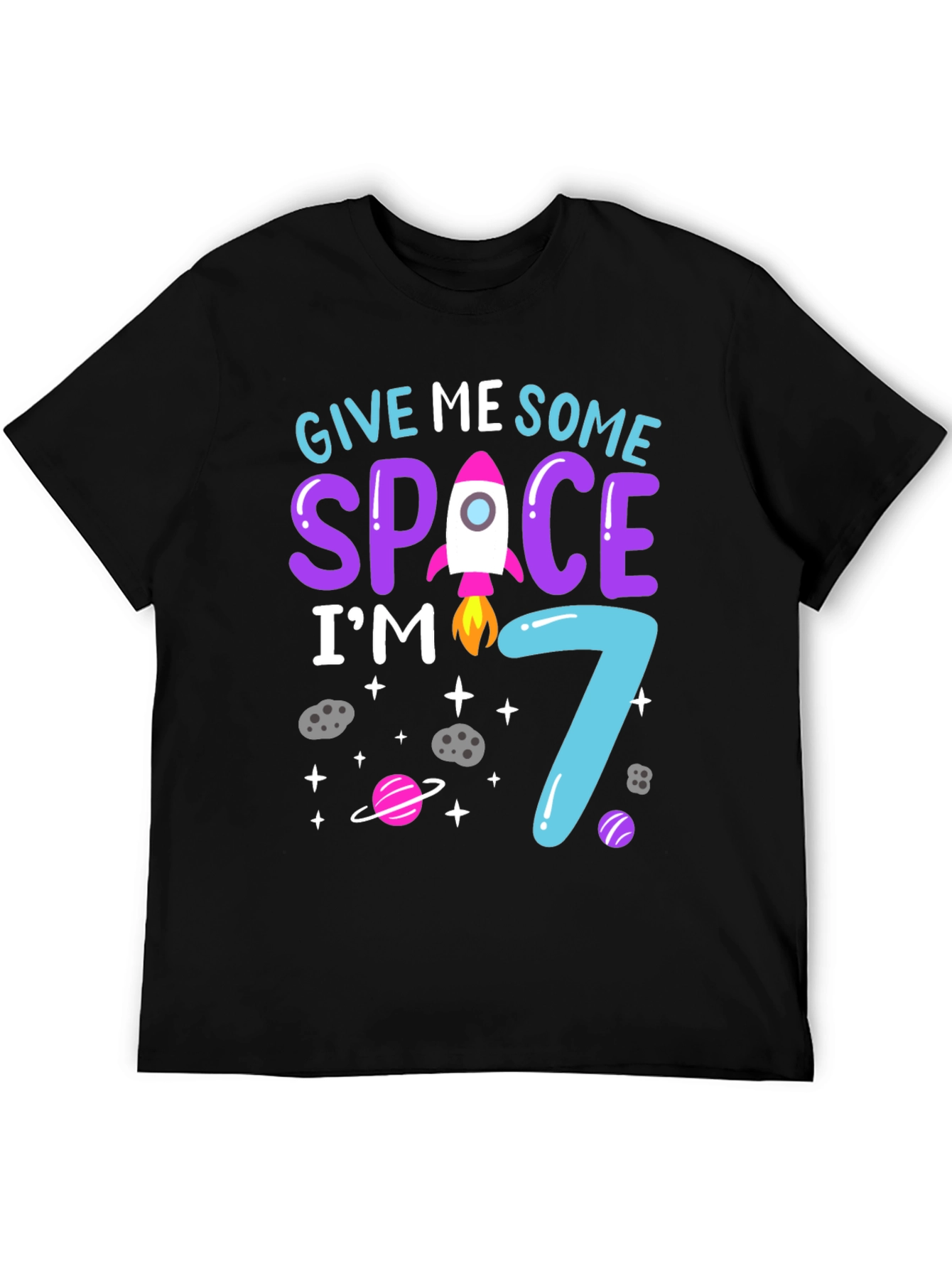 Give Me Some Space Im 7 Birthday T-Shirt