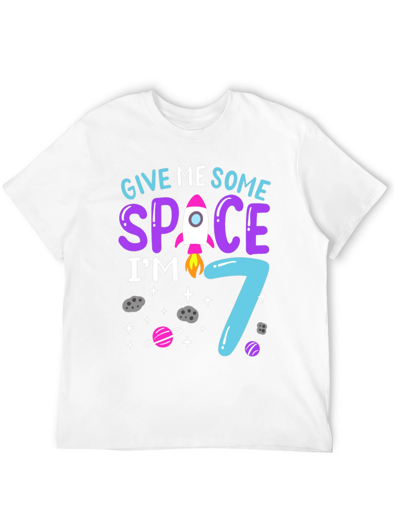 Give Me Some Space Im 7 Birthday T-Shirt