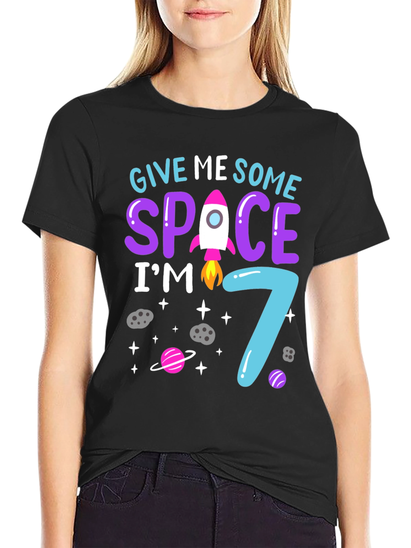 Give Me Some Space Im 7 Birthday T-Shirt