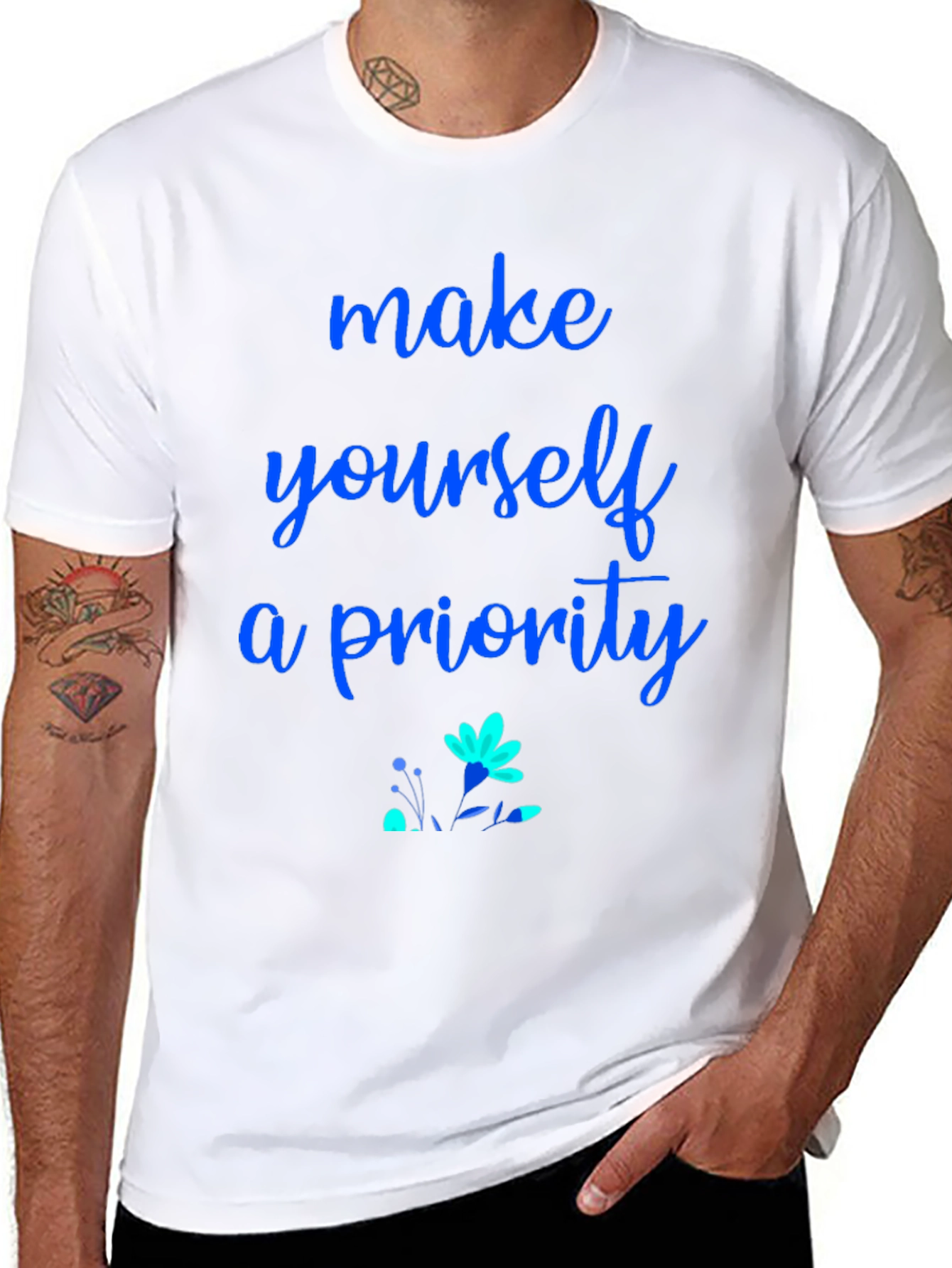 Make Yourself a Priority Black Graphic Tee