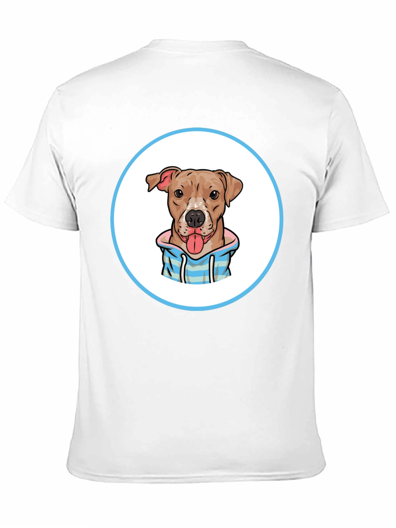 Dog Cartoon Print Black T-Shirt