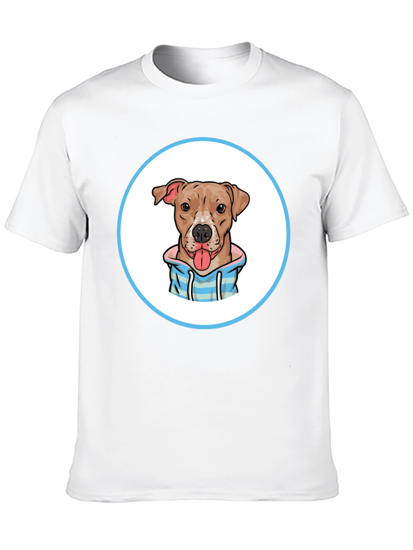 Dog Cartoon Print Black T-Shirt