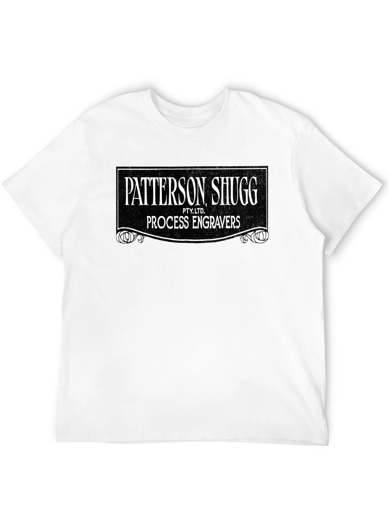 Patterson Shugg Process Engravers Black Graphic Tee