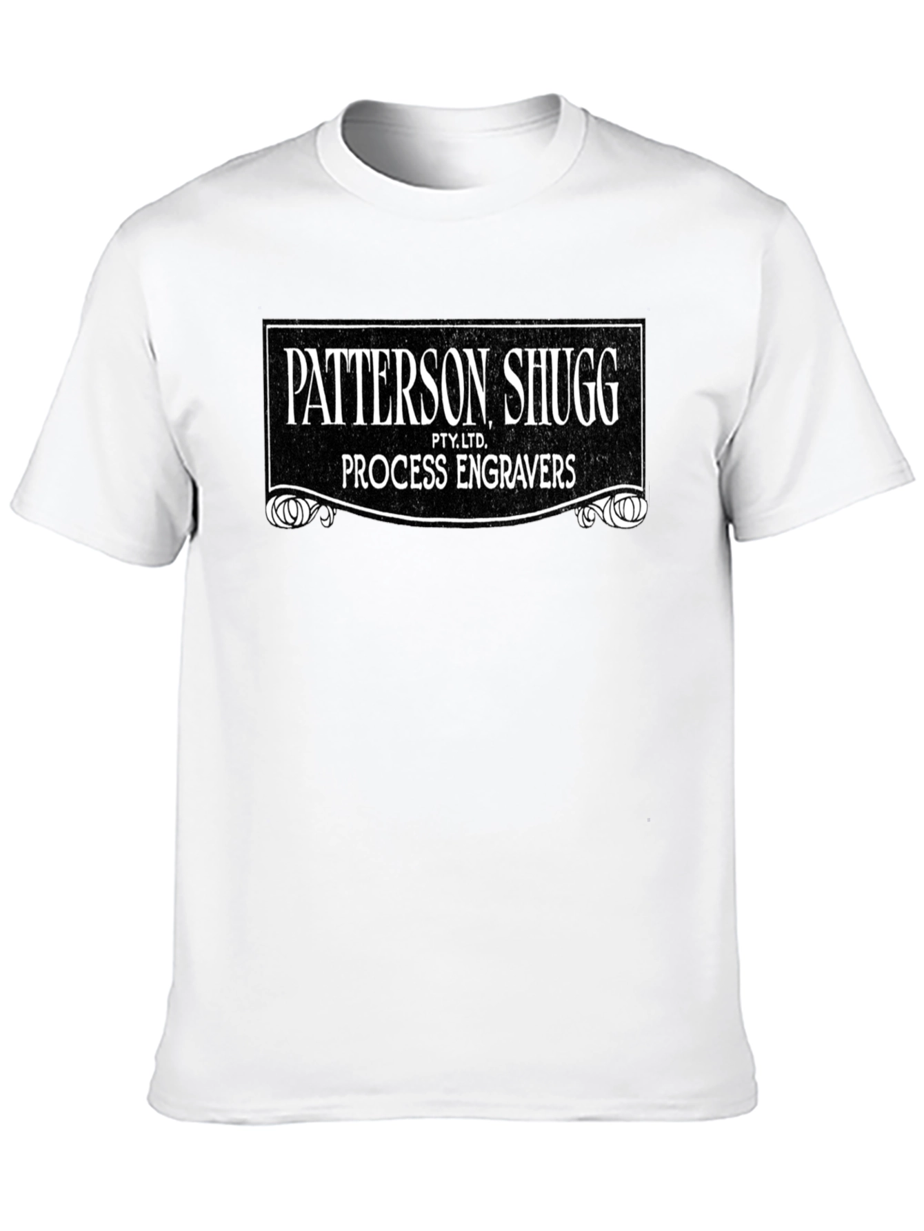 Patterson Shugg Process Engravers Black Graphic Tee