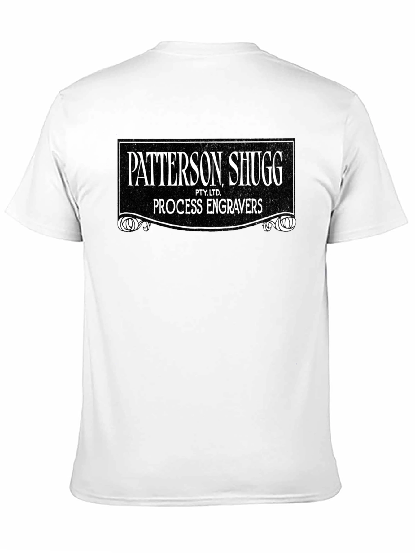 Patterson Shugg Process Engravers Black Graphic Tee