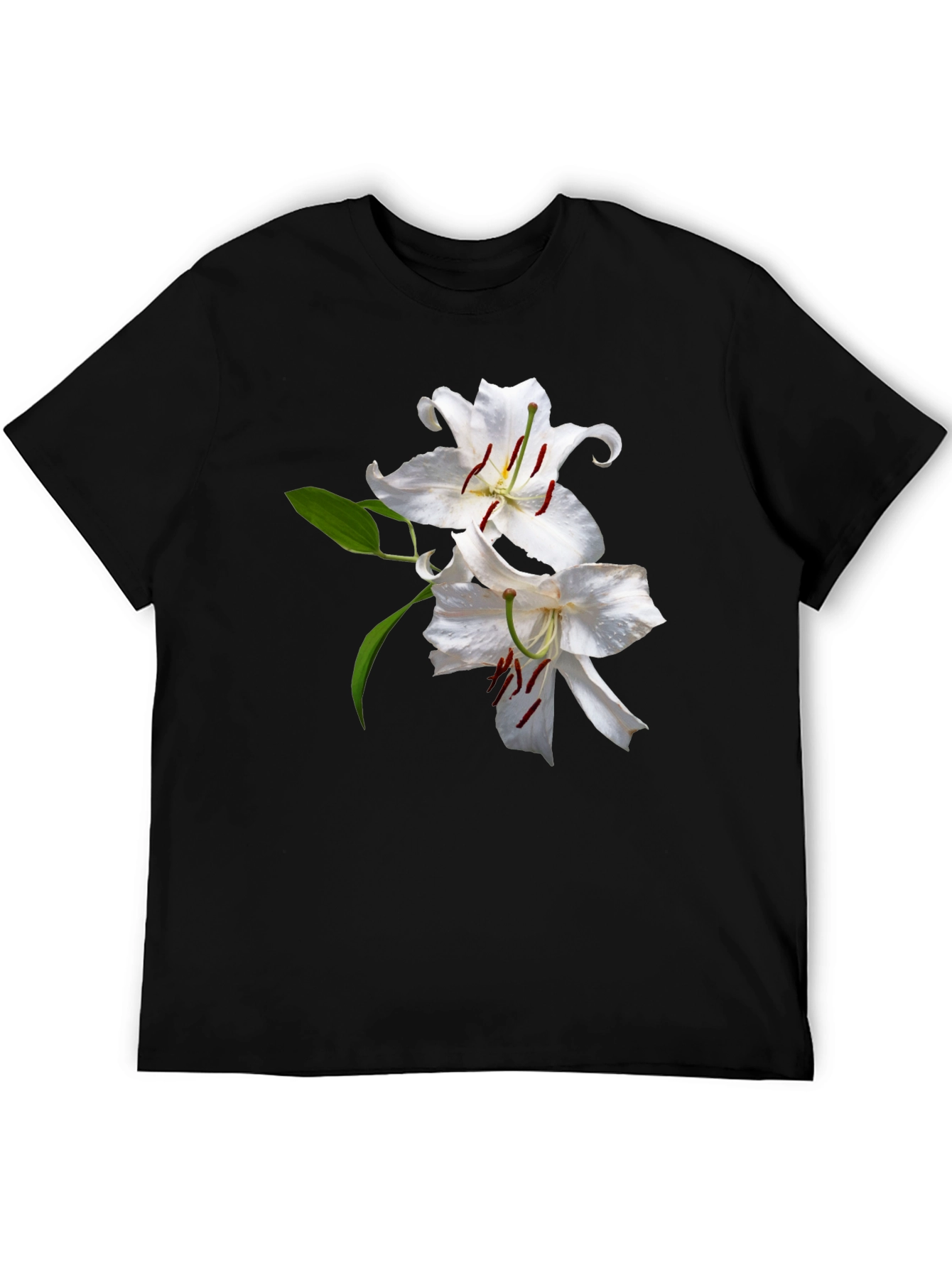 Floral Print Crew Neck Tee
