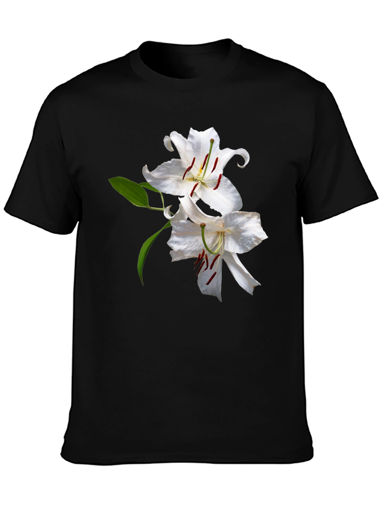Floral Print Crew Neck Tee