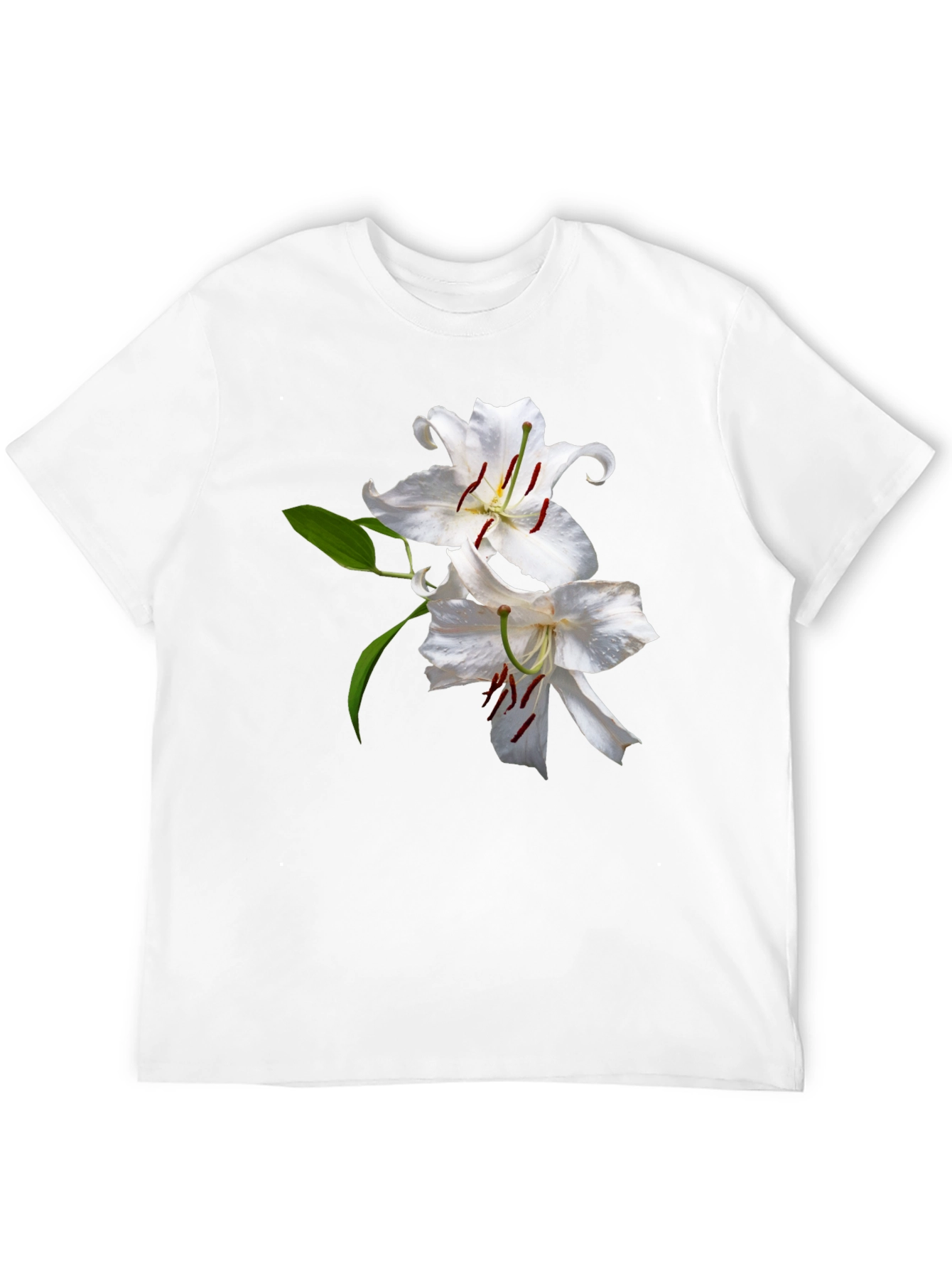 Floral Print Crew Neck Tee