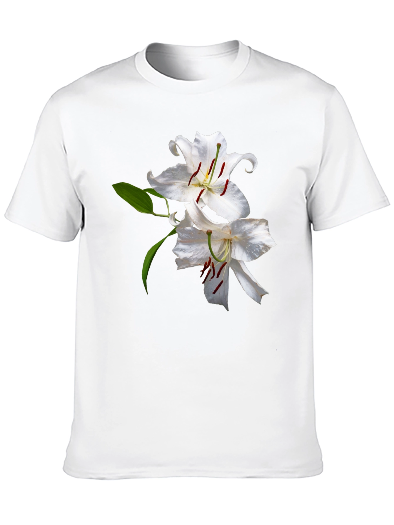 Floral Print Crew Neck Tee