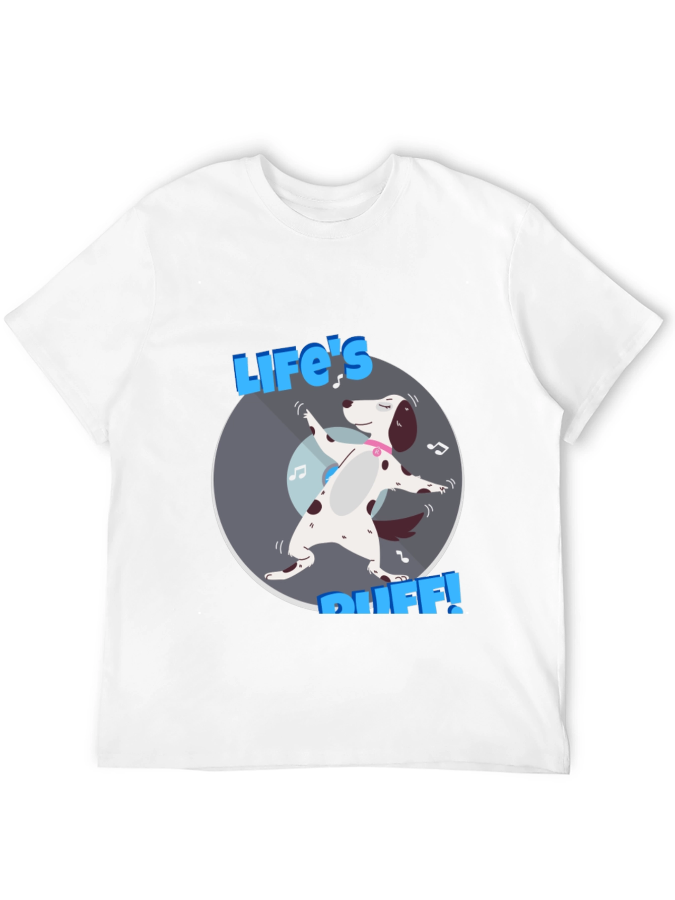 Lifes Ruff! Dog Graphic Tee - Black