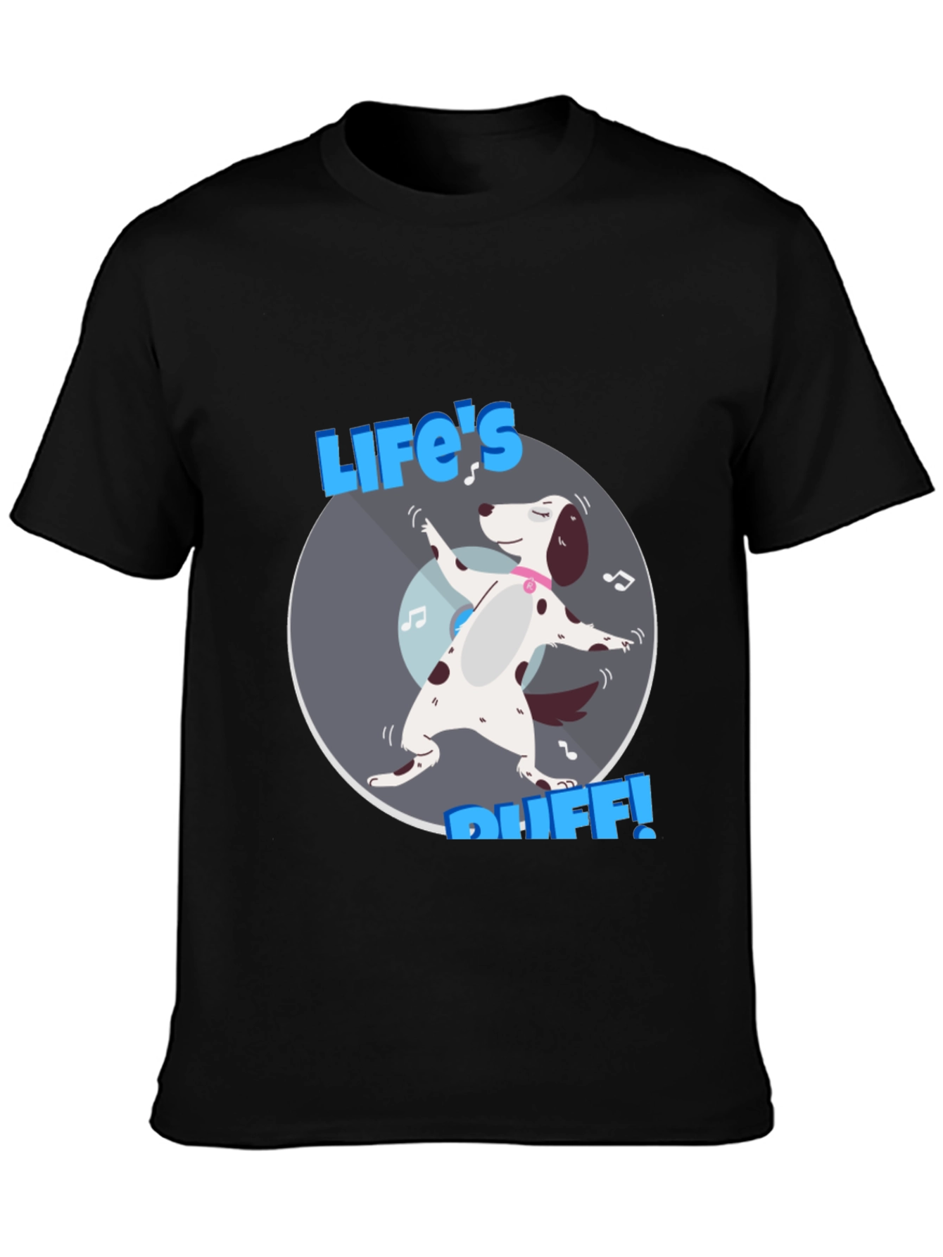 Lifes Ruff! Dog Graphic Tee - Black