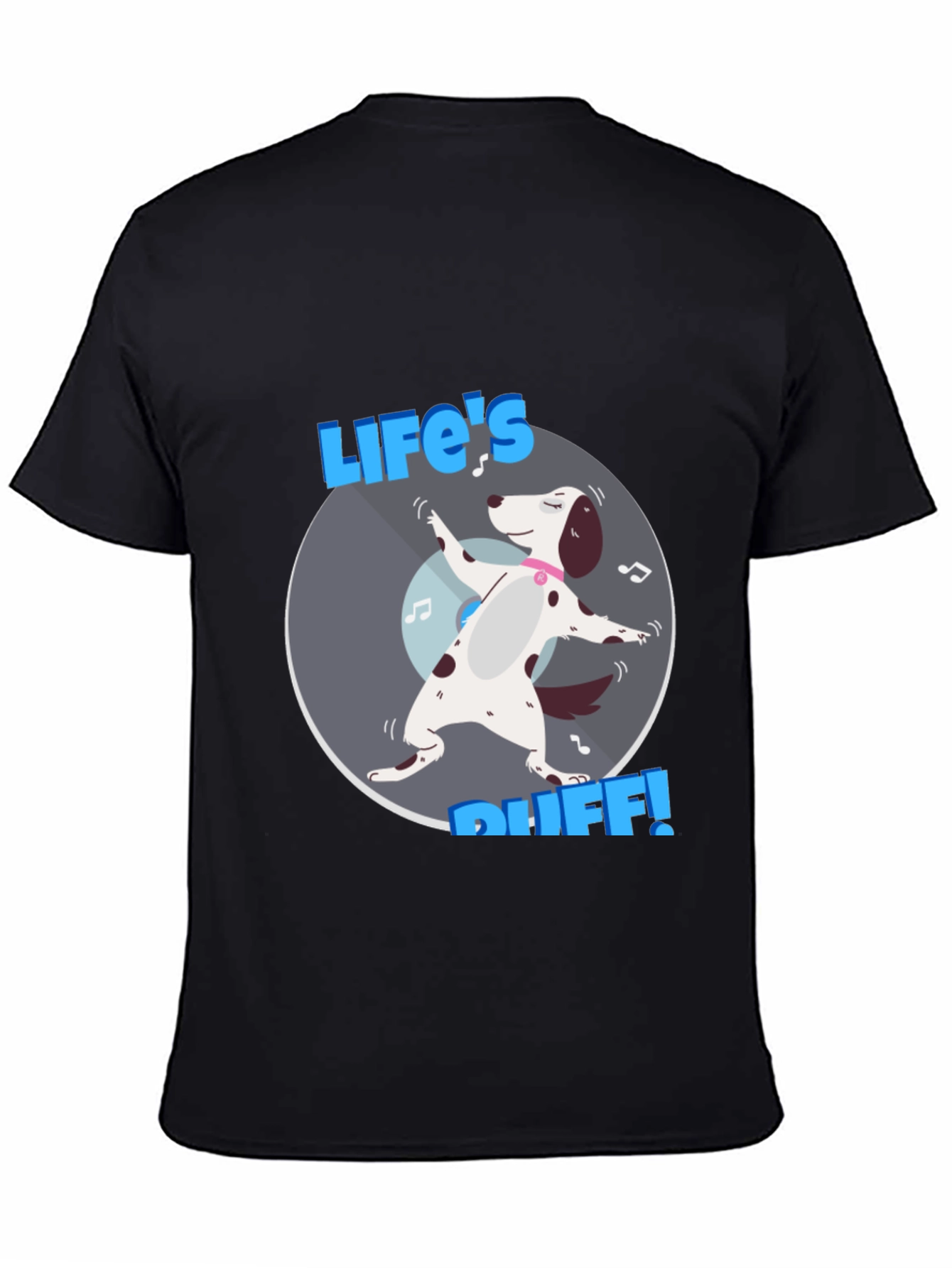 Lifes Ruff! Dog Graphic Tee - Black