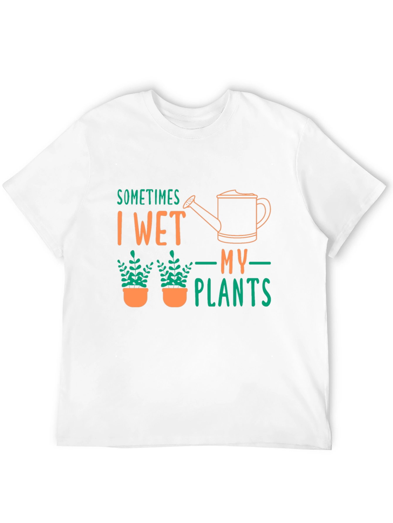 Sometimes I Wet My Plants Black Graphic T-Shirt