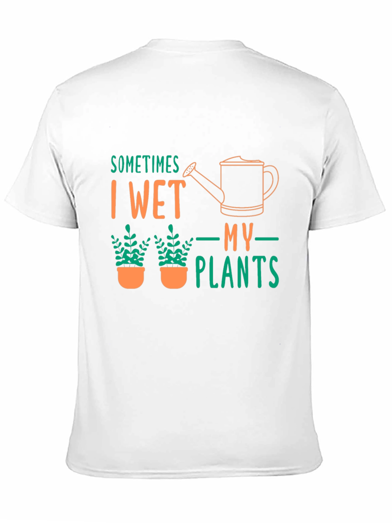 Sometimes I Wet My Plants Black Graphic T-Shirt