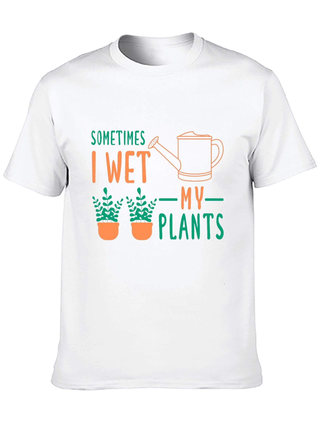 Sometimes I Wet My Plants Black Graphic T-Shirt