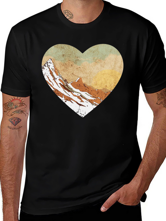Mountain Heart Graphic Tee - Vintage Style
