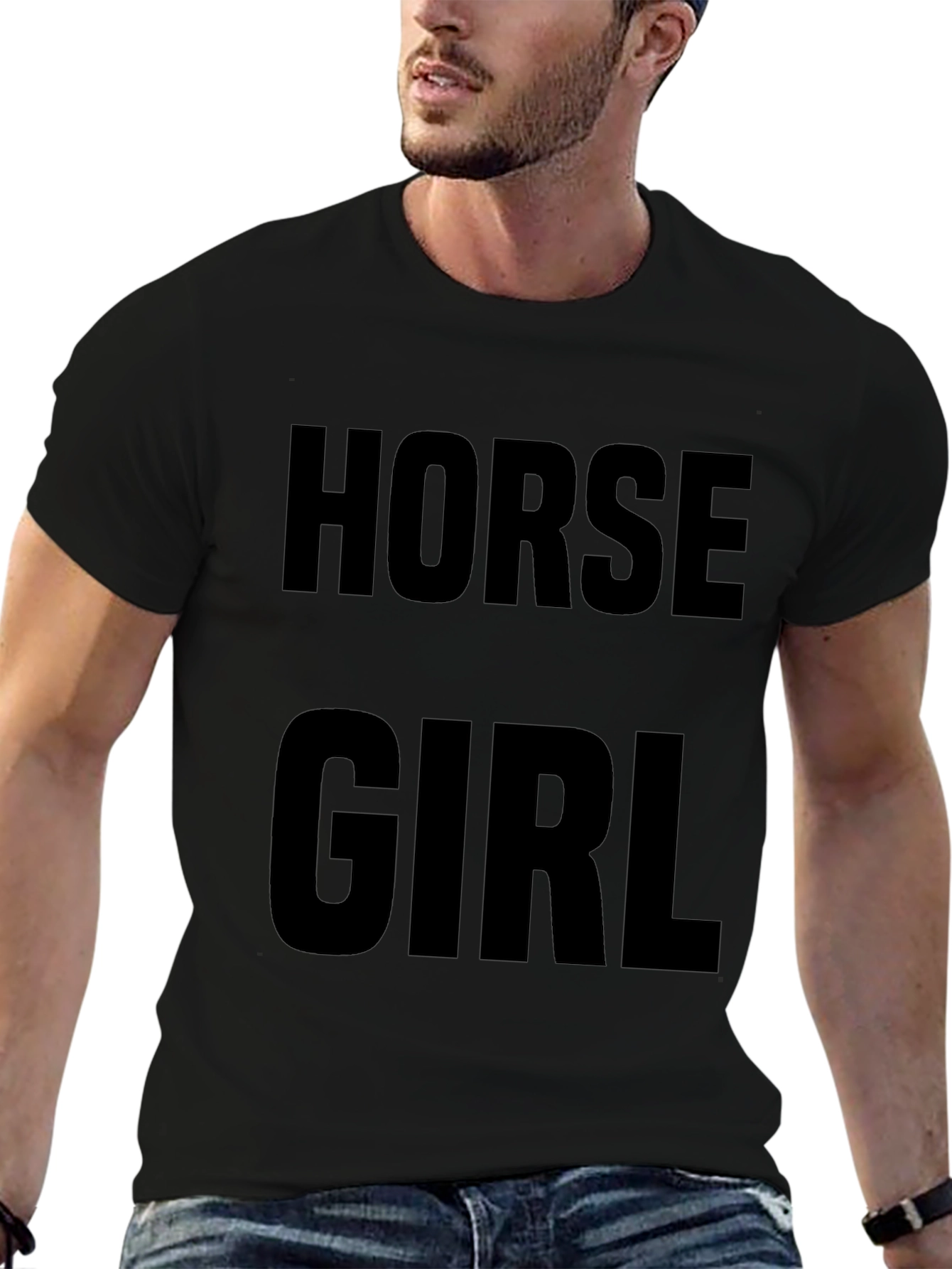 Horse Girl Graphic Tee - Black