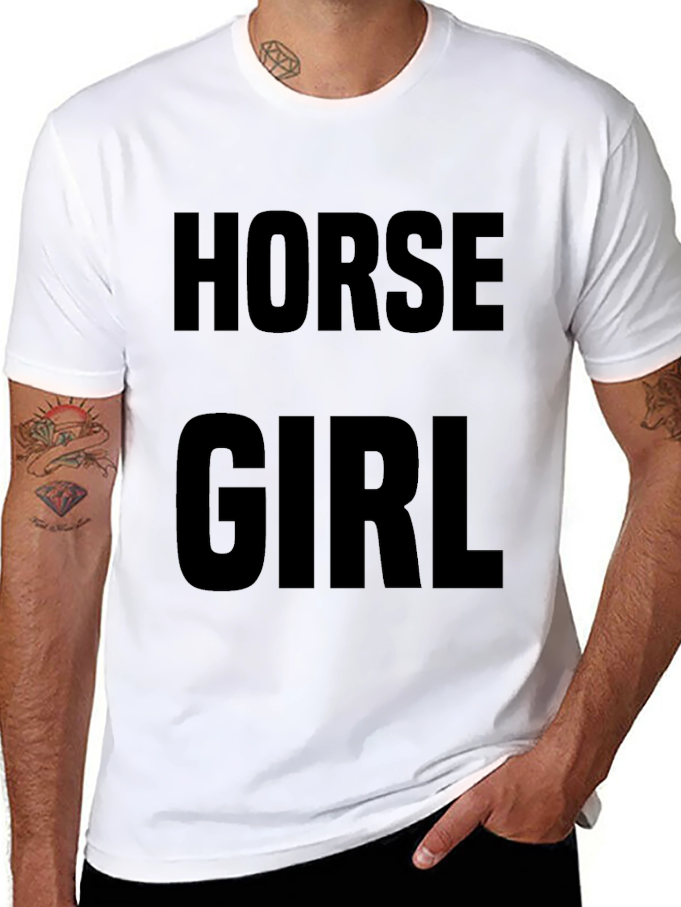 Horse Girl Graphic Tee - Black
